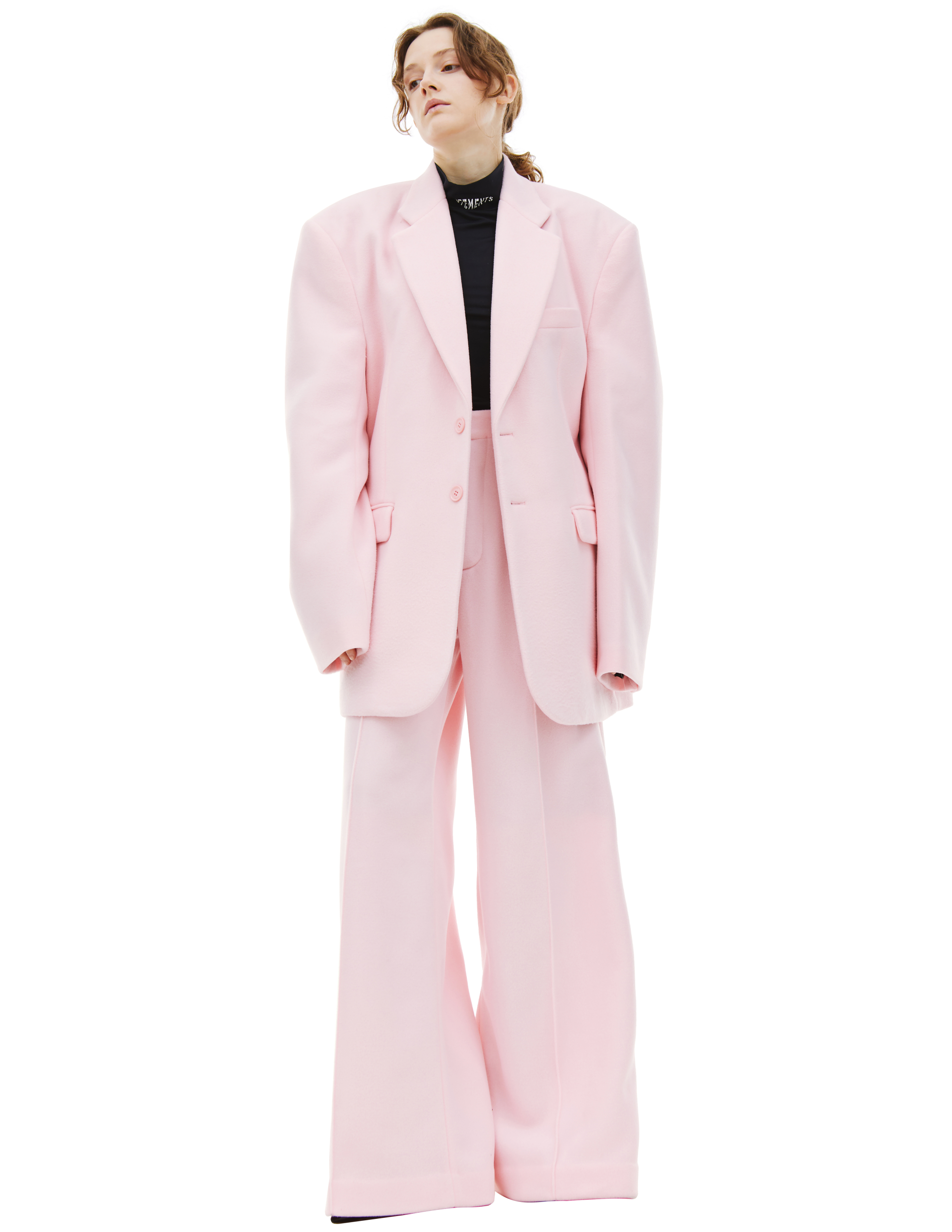 Розовый оверсайз пиджак VETEMENTS UE63JA180P/1259, размер M;S