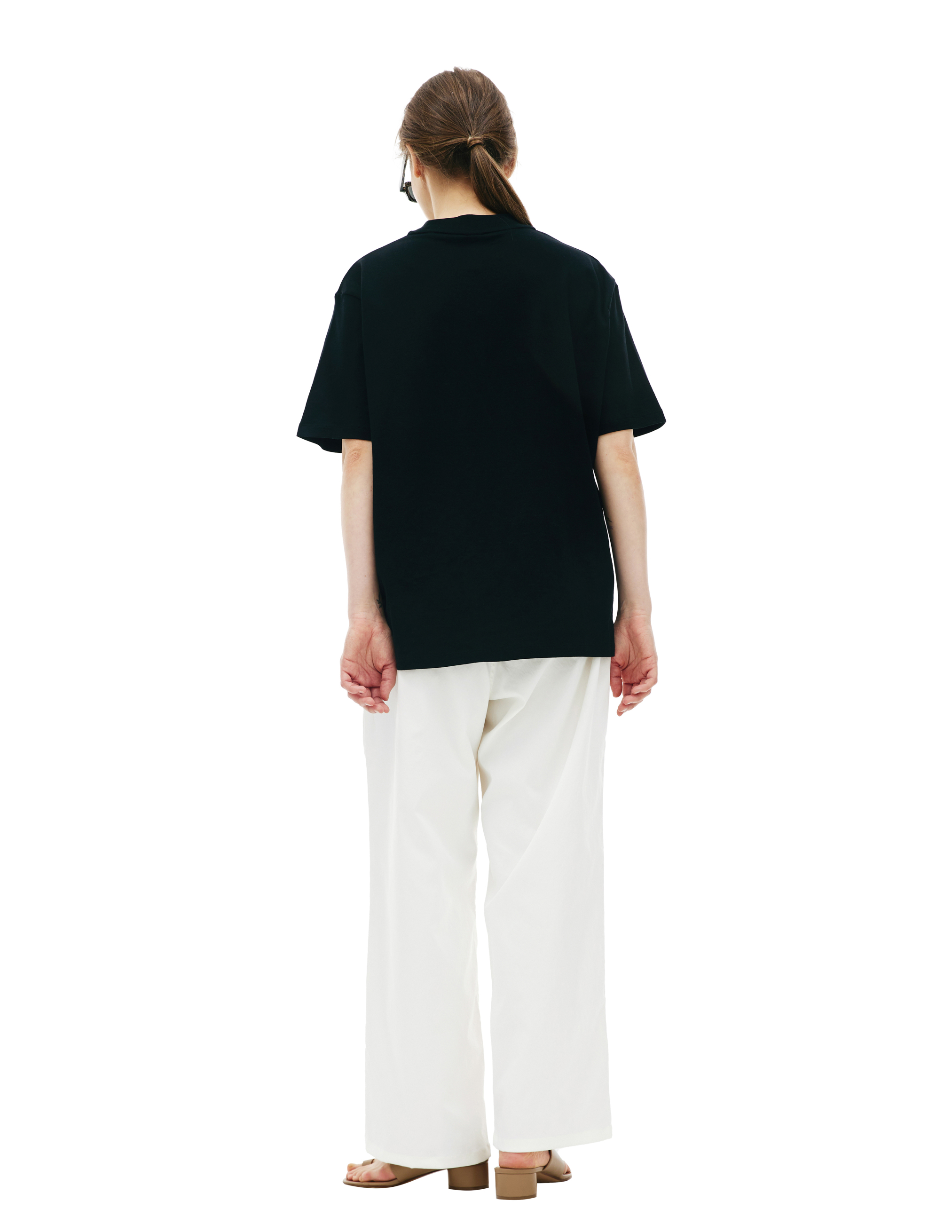 Черная футболка из хлопка KIMMY SS23-10/BLACK, размер M;L SS23-10/BLACK - фото 3