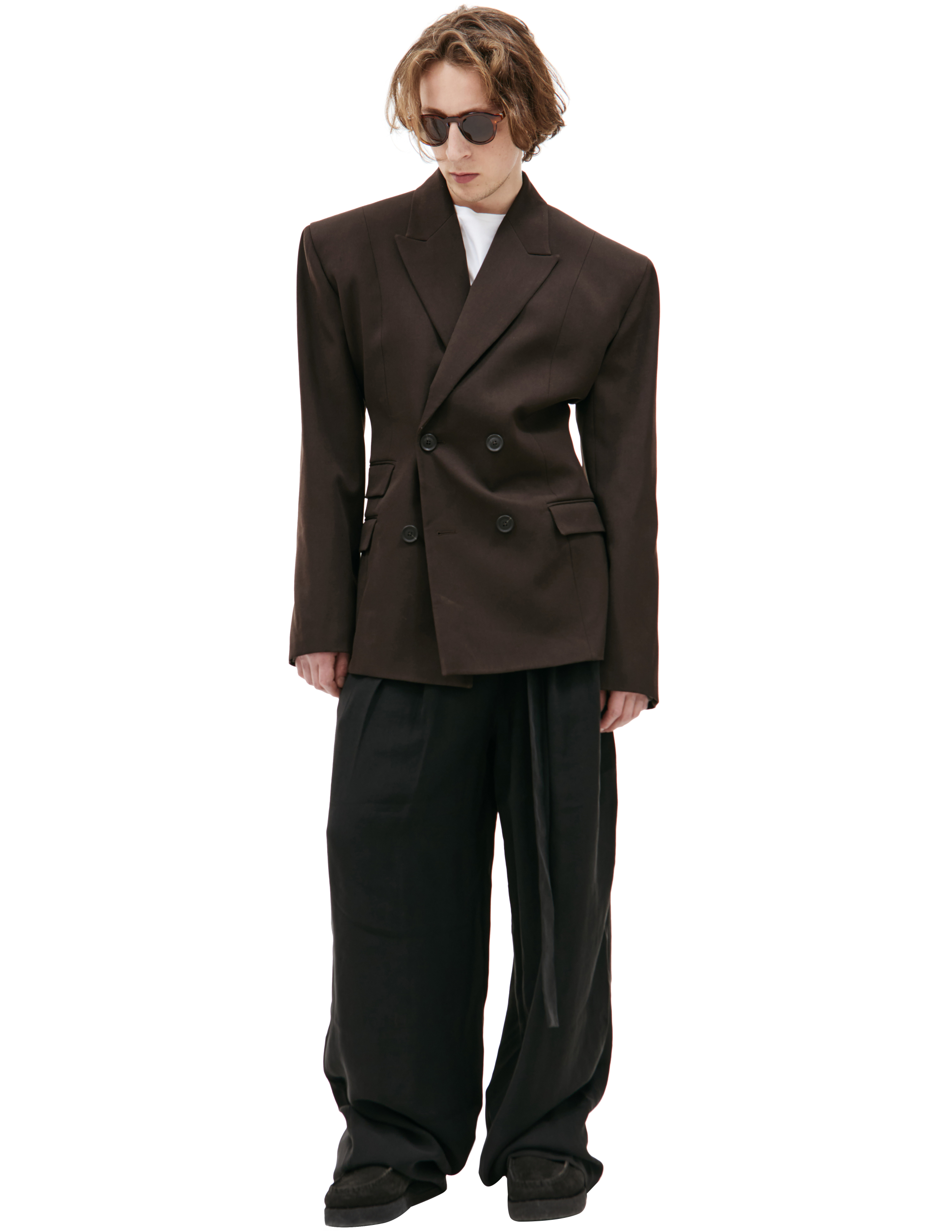 Шерстяной пиджак с широкими плечами LOUIS GABRIEL NOUCHI 0202/T725/027, размер M;L 0202/T725/027 - фото 1