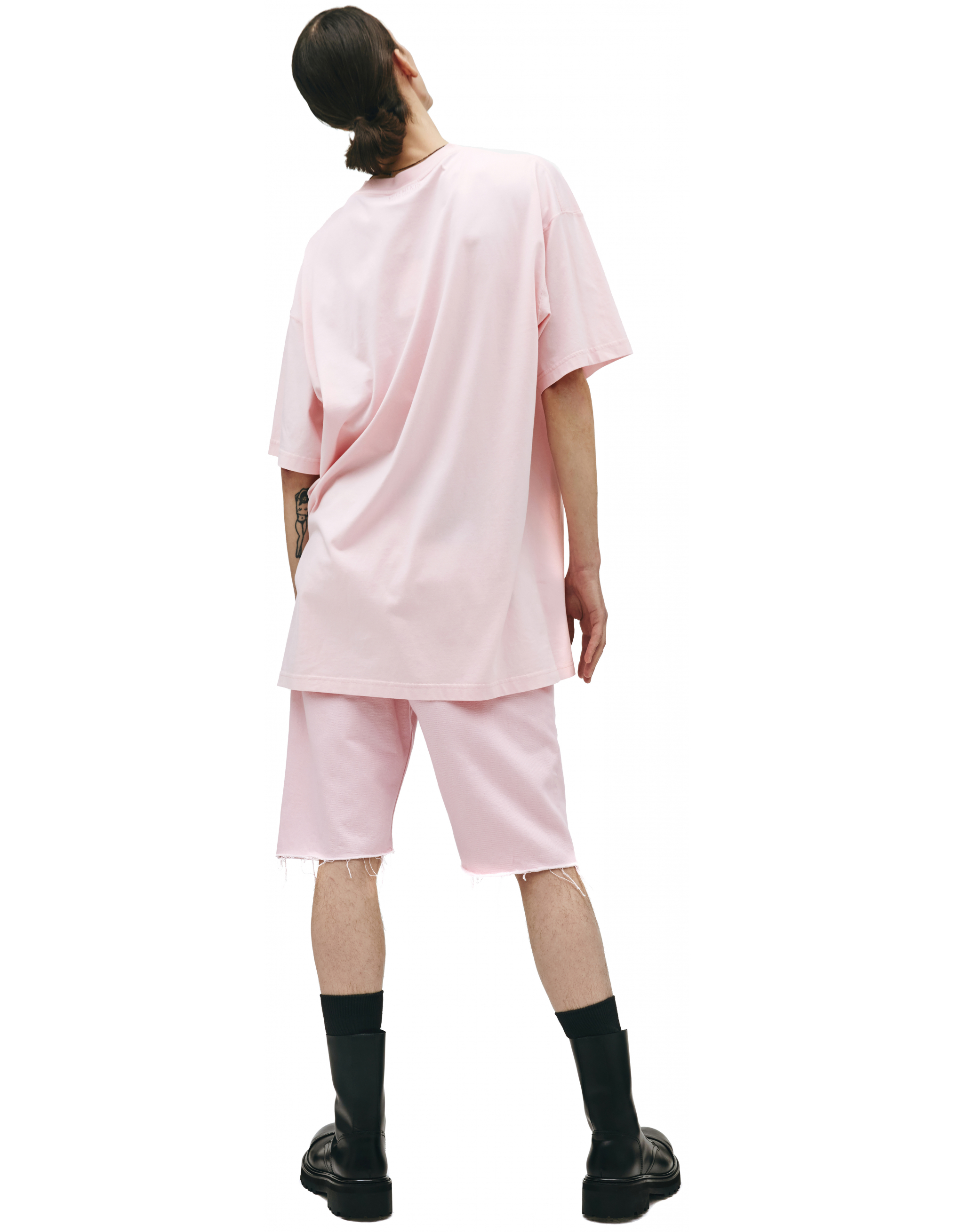 Джинсовые шорты розового цвета - Vetements ME51PA120P/2803 Фото 2