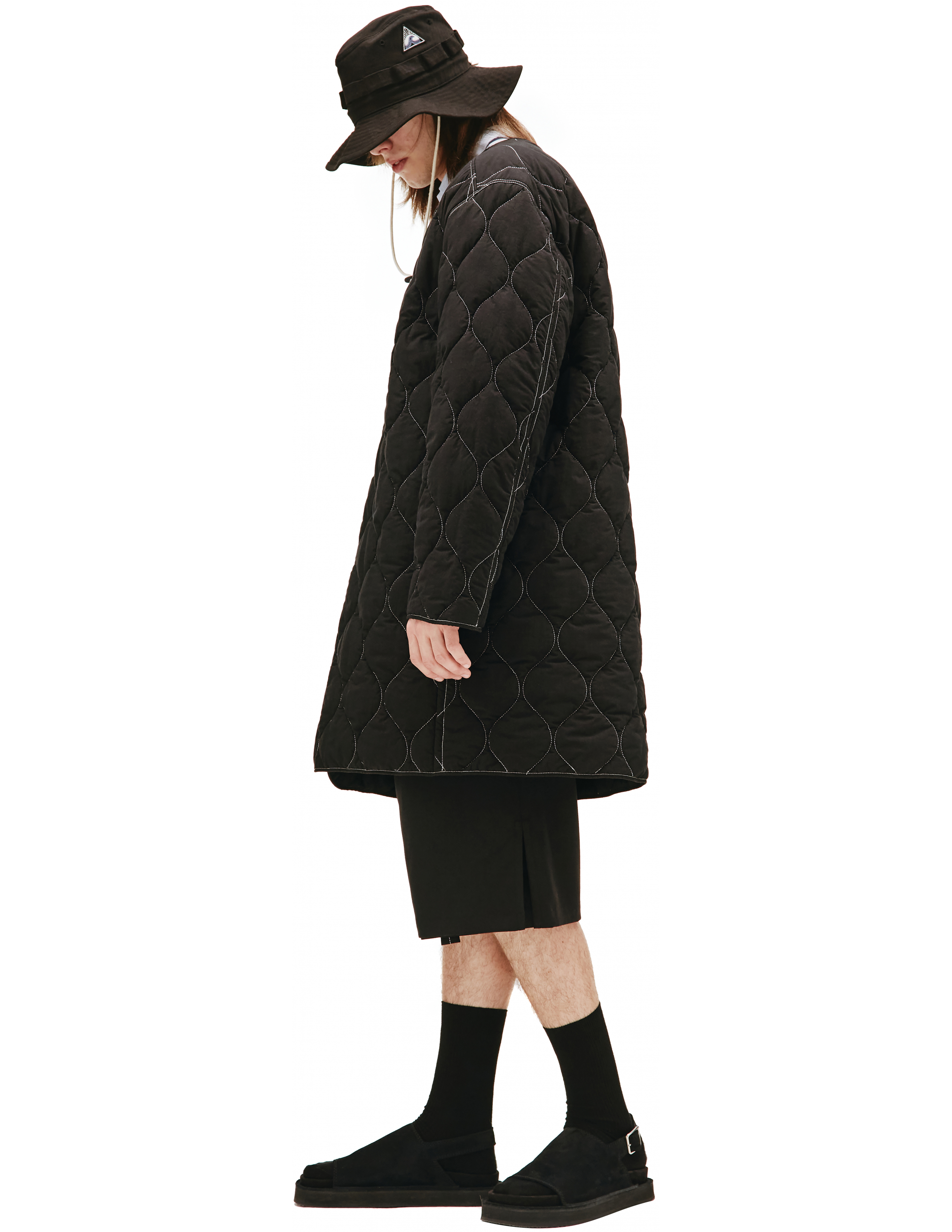 Стеганое черное пальто - OAMC OAMS435032/OS24300T/001 Фото 2