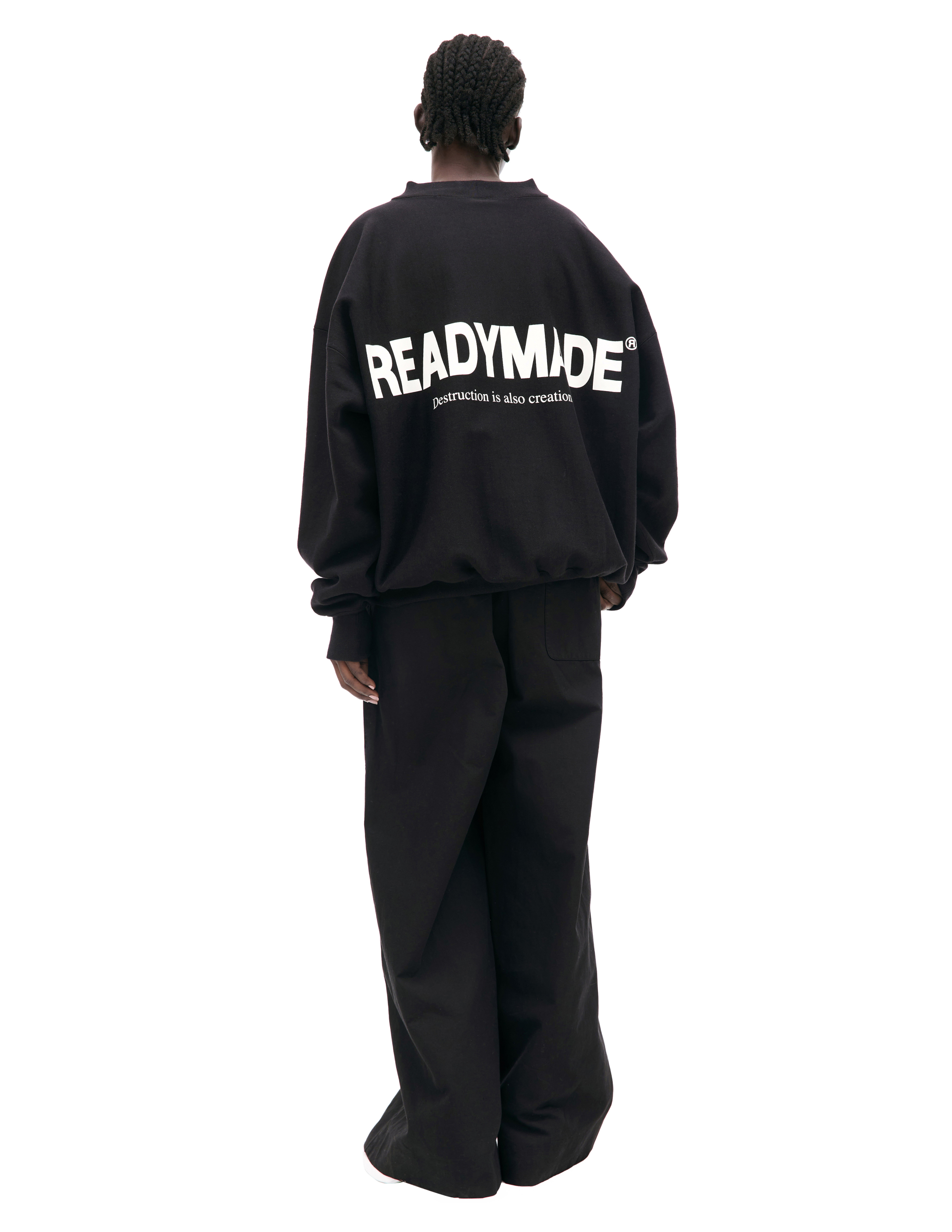 Черный свитшот с логотипом Readymade RE-CO-BK-00-00-246, размер XXL - фото 3