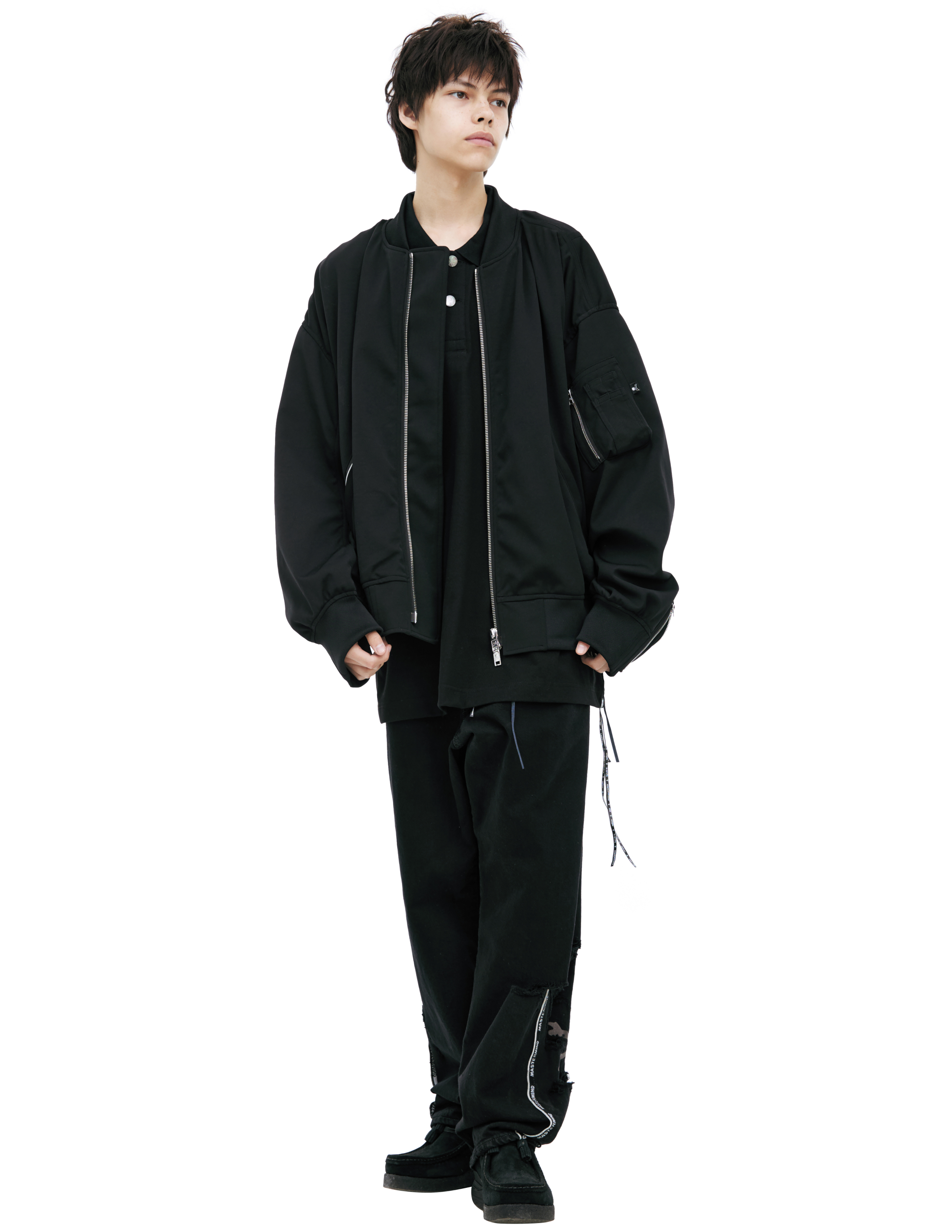 Черный бомбер с логотипом 192500₽