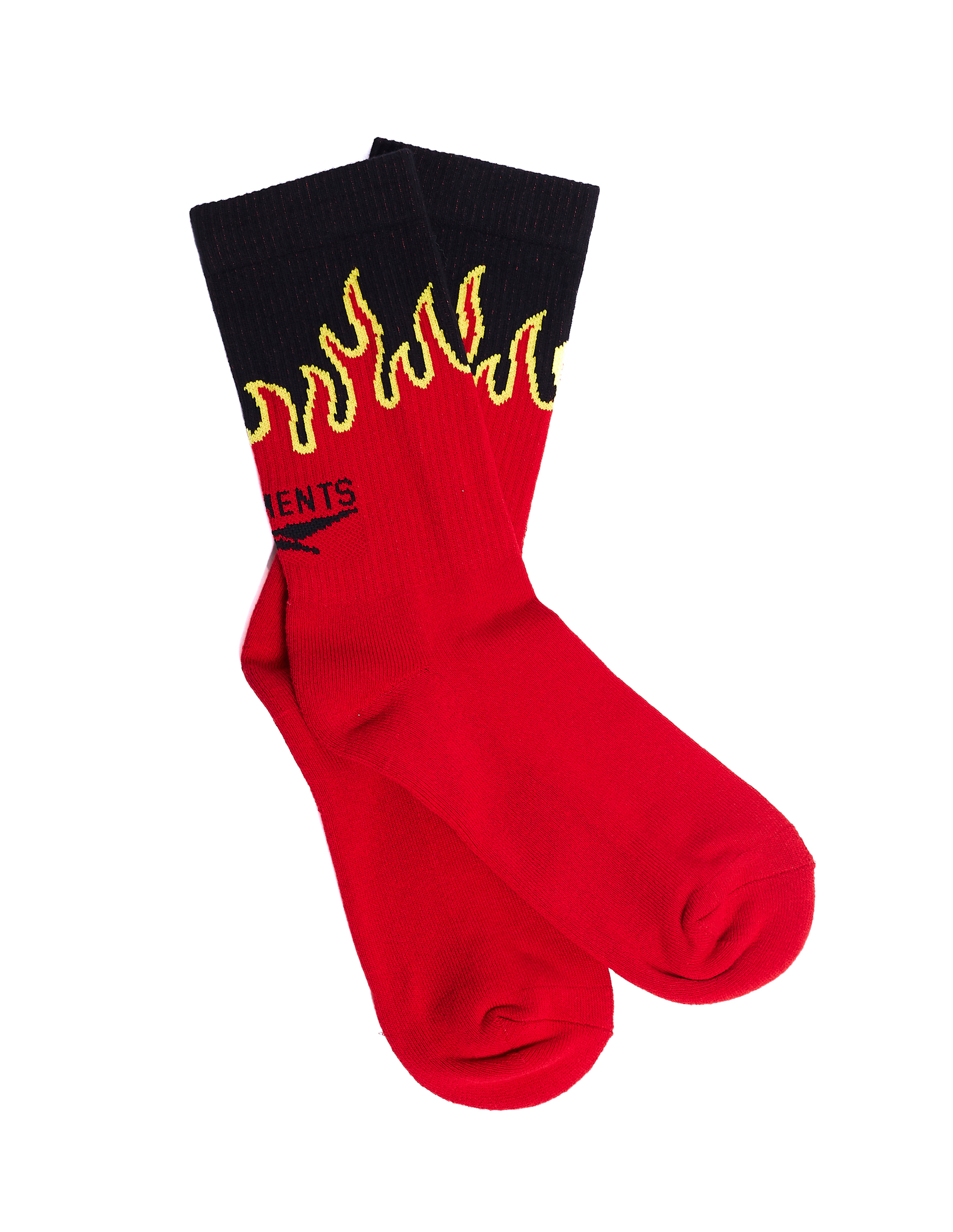 Черные носки с пламенем - Vetements SS20HO004/mlt Фото 3