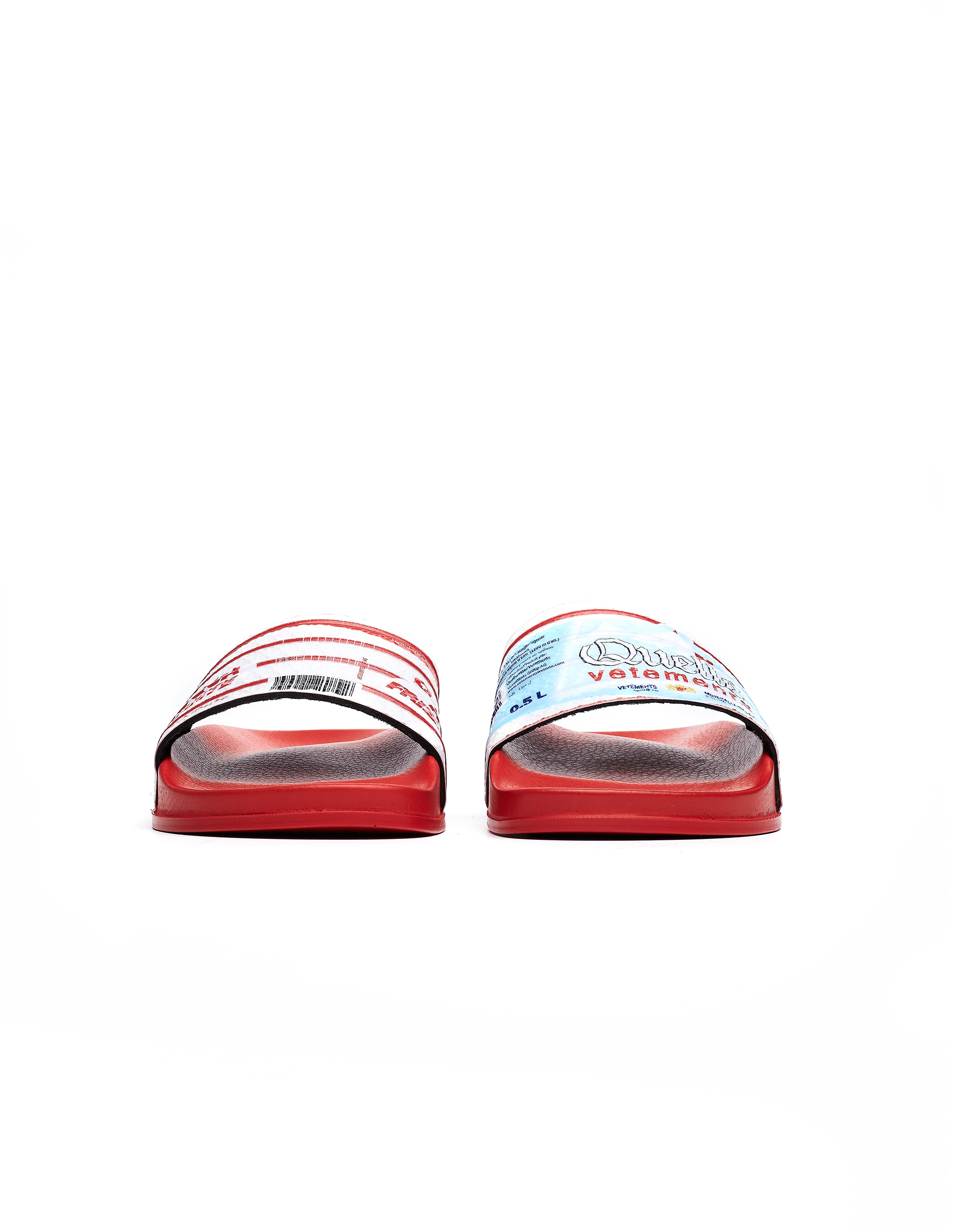 Красные шлепанцы с принтом Vetements VET172004105/red, размер sm;sm;sm;sm VET172004105/red - фото 3