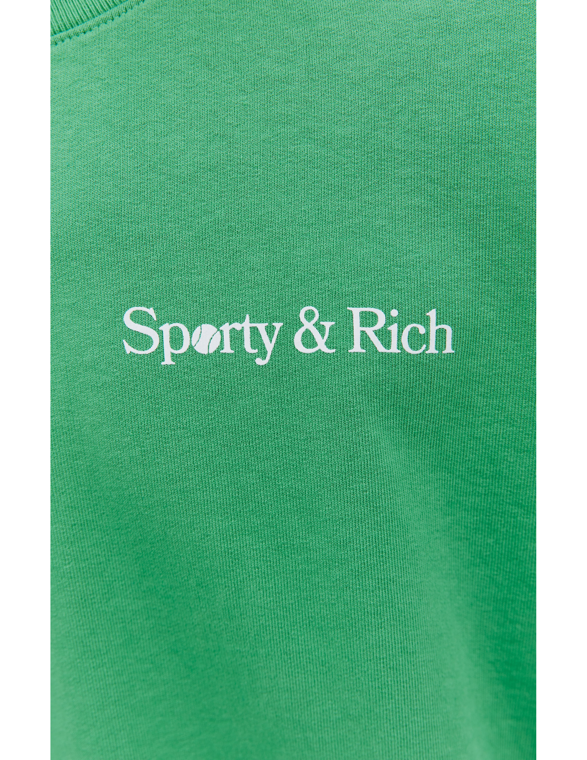 Зеленый свитшот с принтом  LA Racquet SPORTY & RICH CR854VE, размер M;L;XL - фото 4