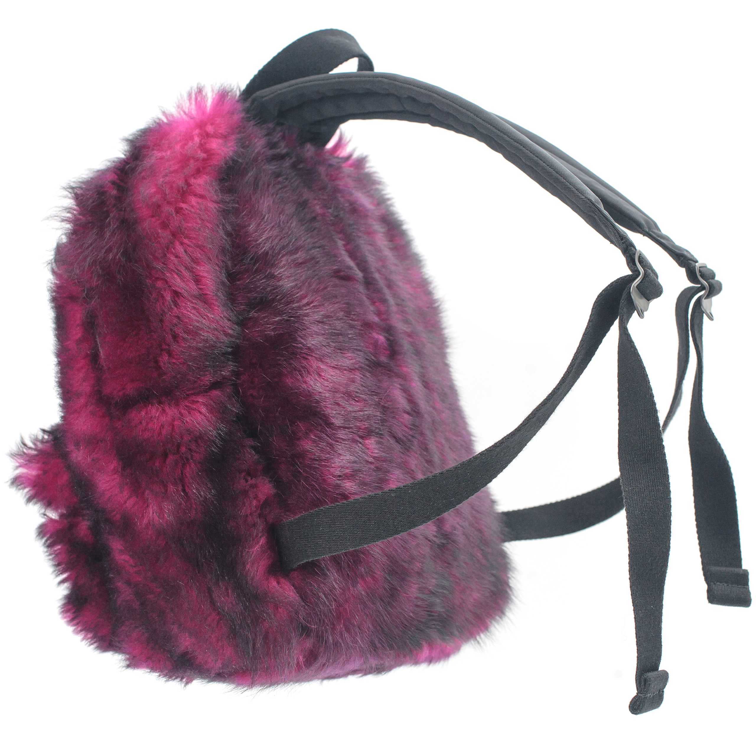 Черно-розовый меховой рюказак VETEMENTS UAH21BA160/blk, размер One Size UAH21BA160/blk - фото 2