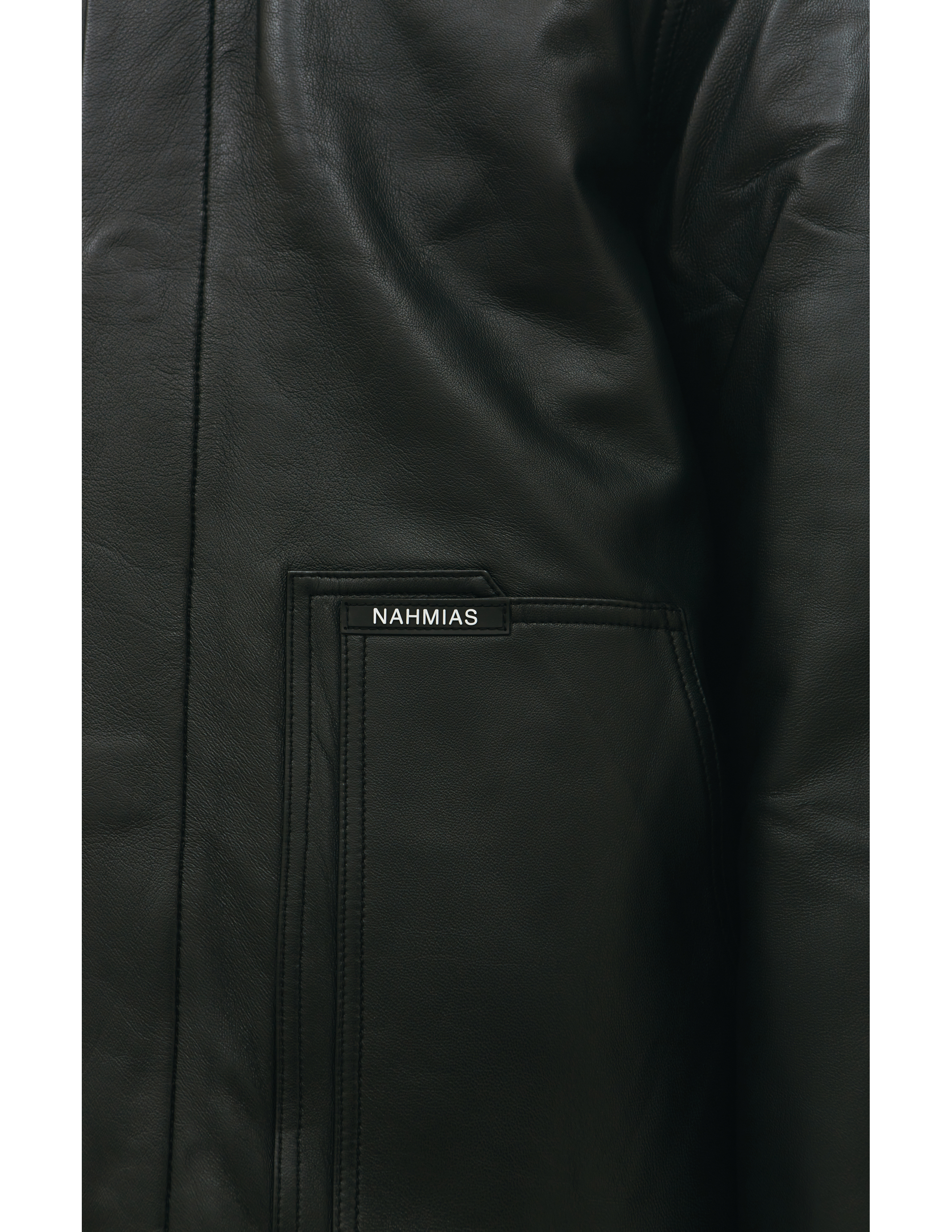 Кожаная куртка с меховым воротником Nahmias AW22-2-7017-F0046-BLACK, размер XL;L - фото 6