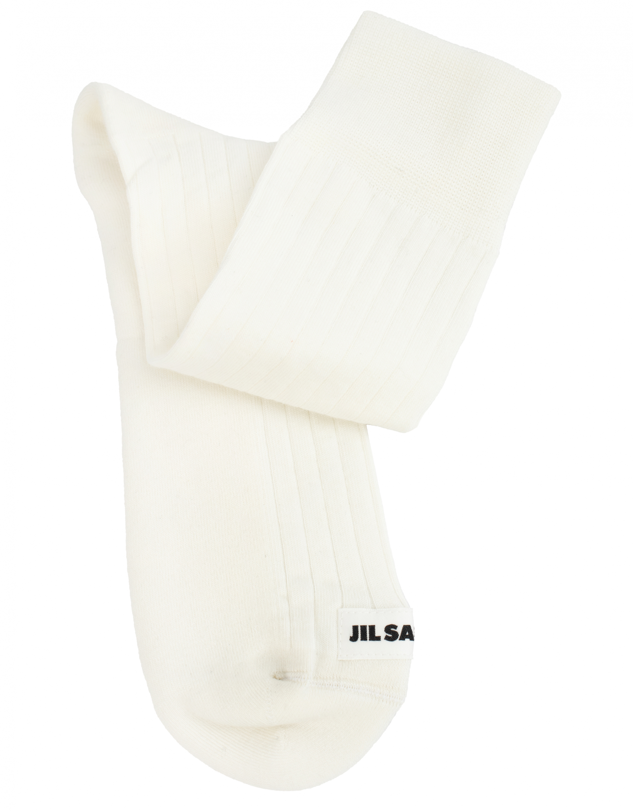 Белые носки в рубчик Jil Sander JPUT766020/MTY25158/100, размер L;S;M JPUT766020/MTY25158/100 - фото 2
