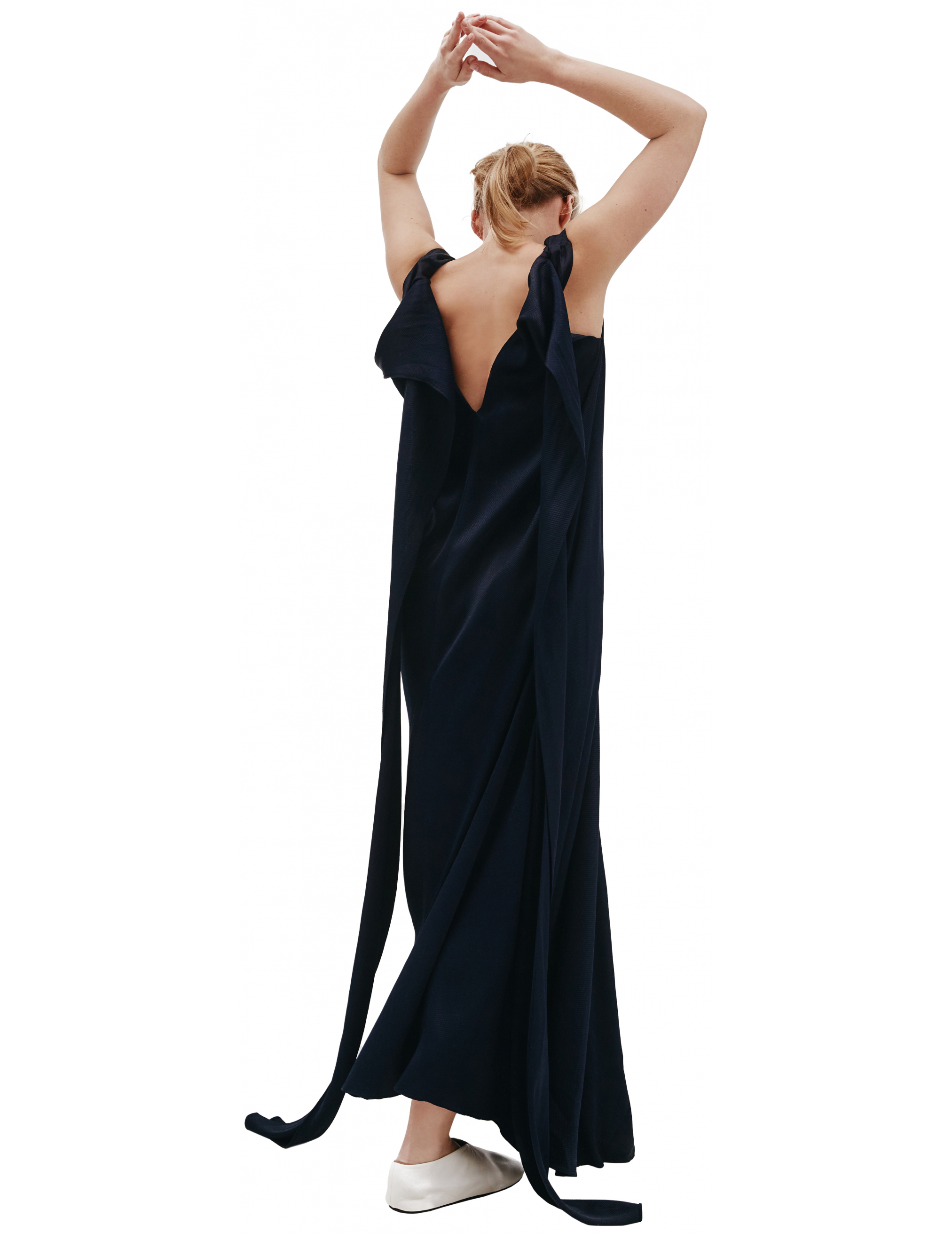 Синее платье Remi с открытой спиной - The Row 4413/navy Фото 3