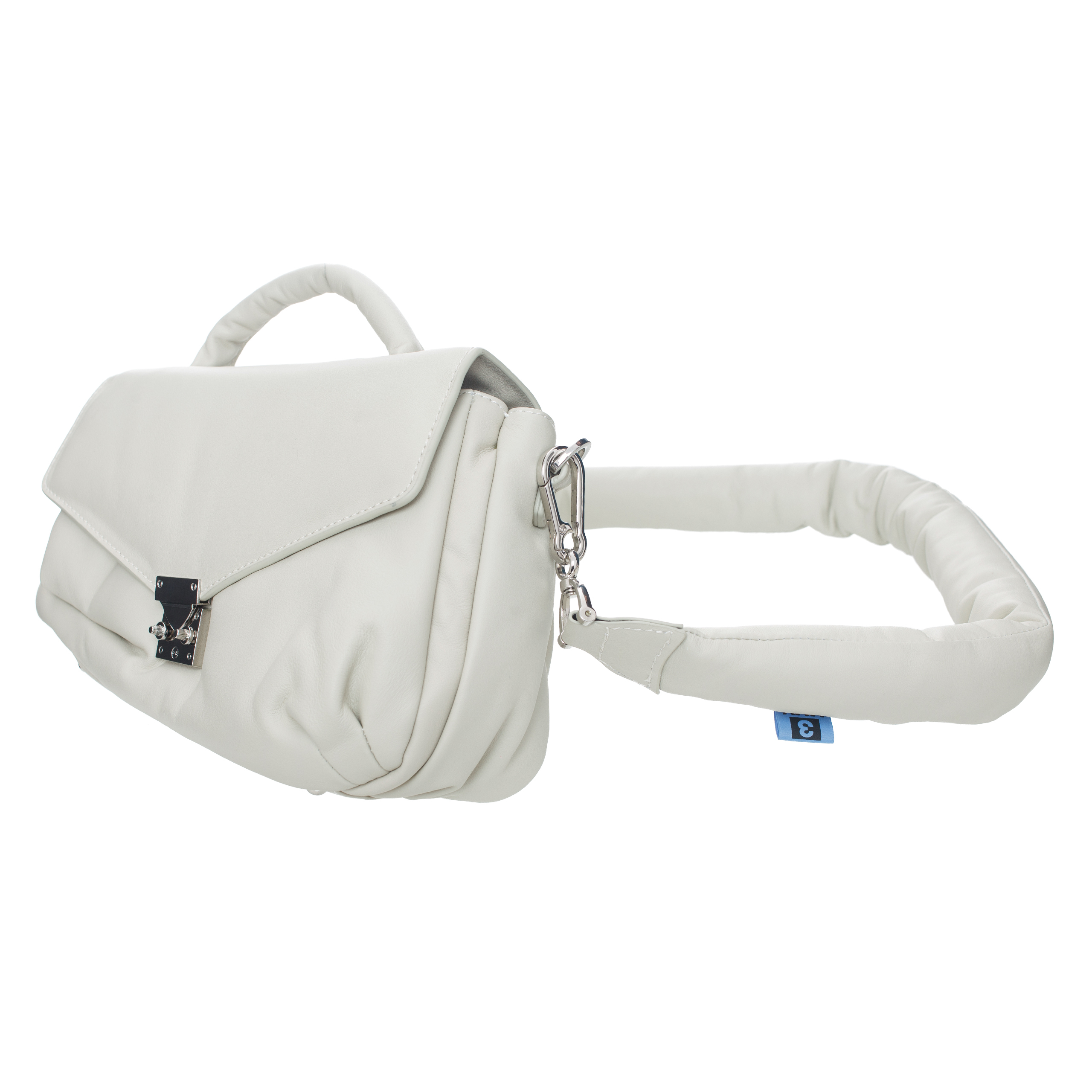 Кожаная сумка Puffer Maison Mihara Yasuhiro A11BG702/WHITE, размер One Size A11BG702/WHITE - фото 3