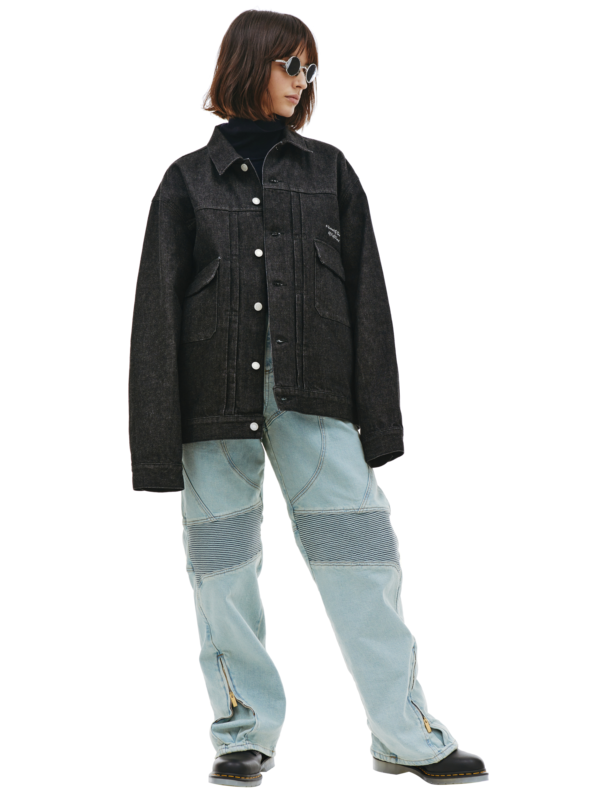 Джинсовая куртка с принтом Undercover UC2B4201, размер 5;4