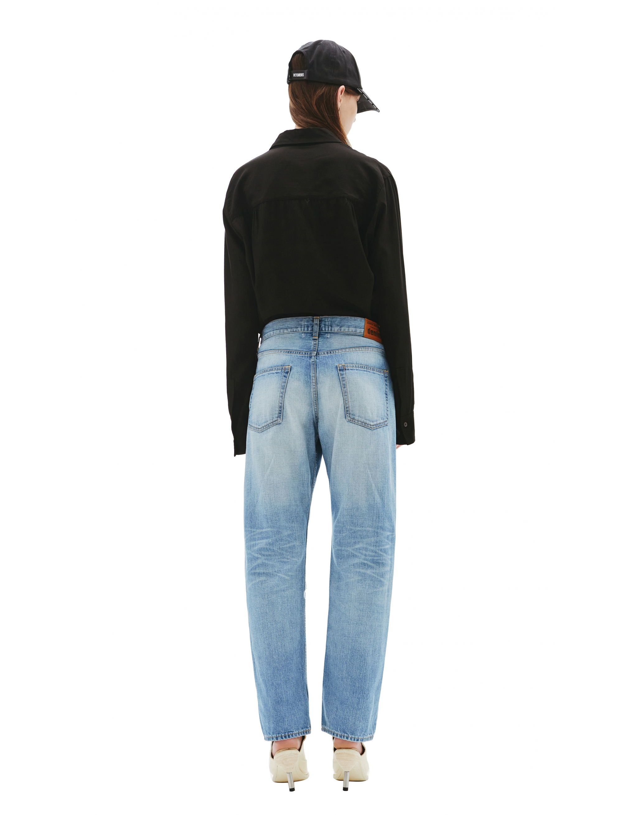 Прямые джинсы с рваными коленями Junya Watanabe XG-P017-051-1, размер L;M;S - фото 4