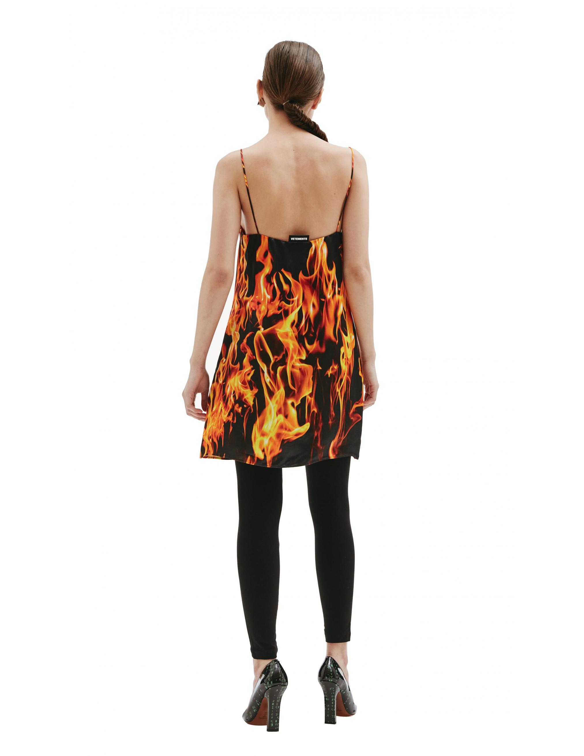 Платье-комбинация с пламенем VETEMENTS WE52DR260F/2657, размер S;L WE52DR260F/2657 - фото 4