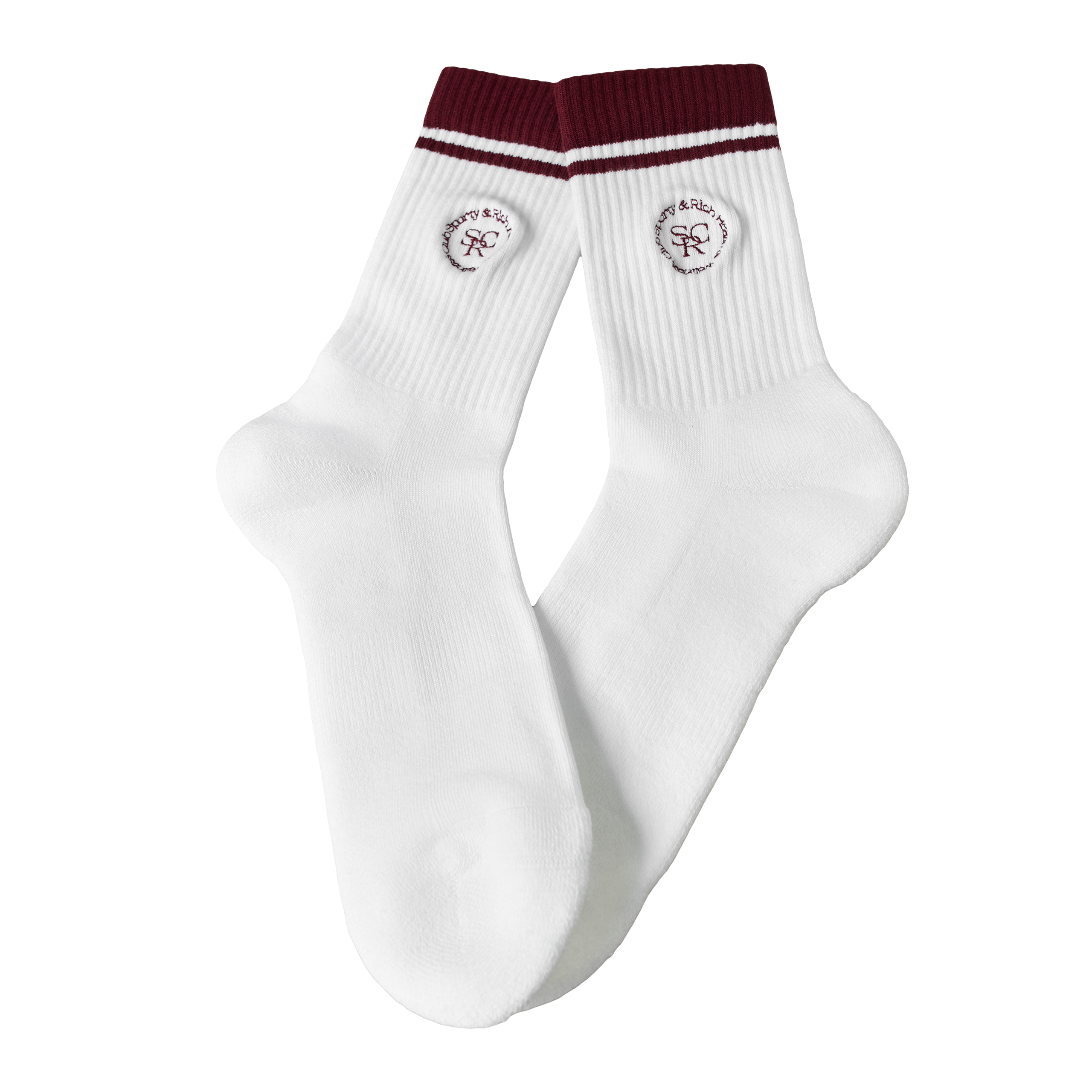 Белые носки с вышивкой SPORTY & RICH SOAW232WH, размер One Size - фото 3
