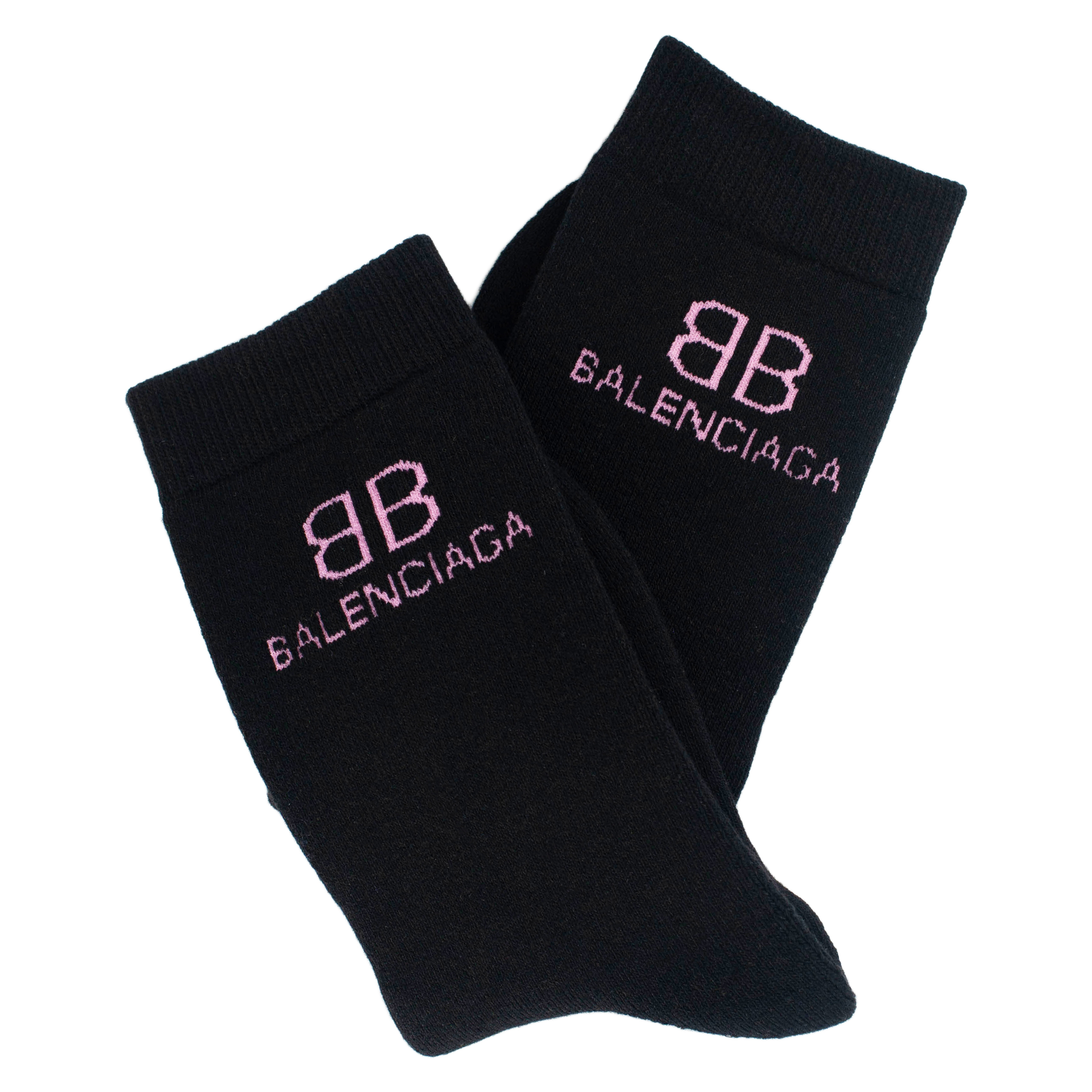 Черные носки с логотипом Balenciaga 640610/3A4B5/1072, размер One Size 640610/3A4B5/1072 - фото 2