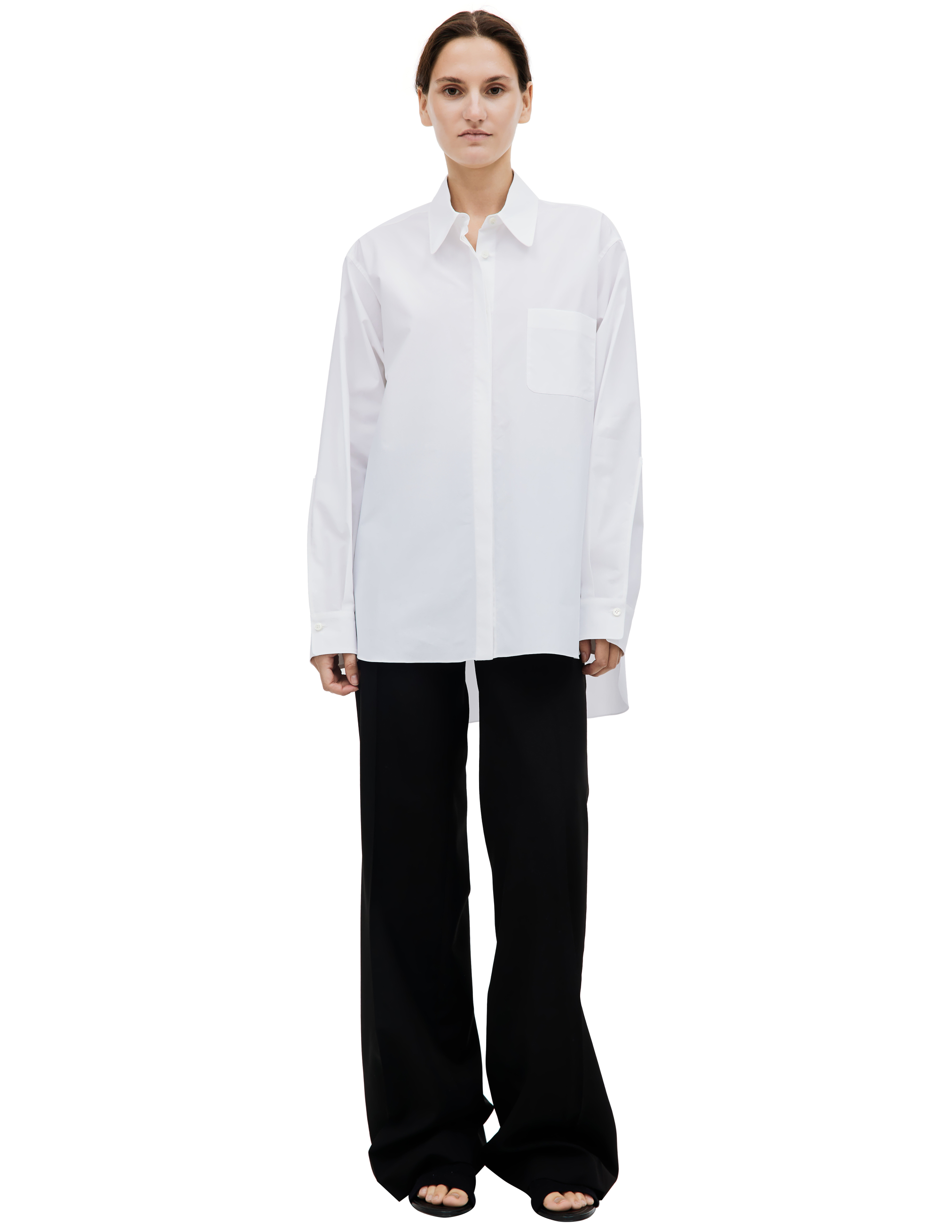 Оверсайз рубашка с накладным карманом QUIRA W3Q/Q141CO/Q0001, размер 38;40;42