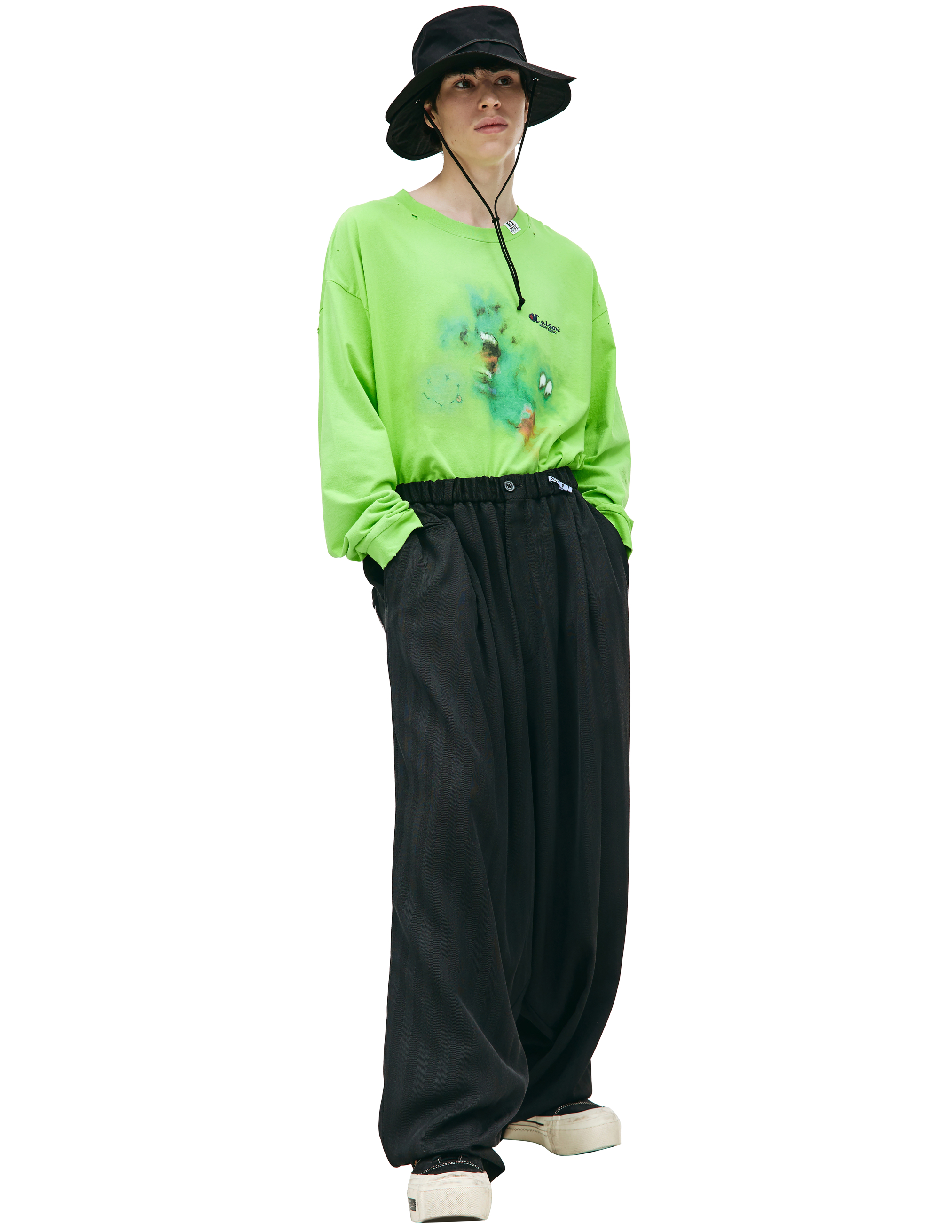 Широкие брюки с защипами MIHARA YASUHIRO A10PT036, размер 50;52