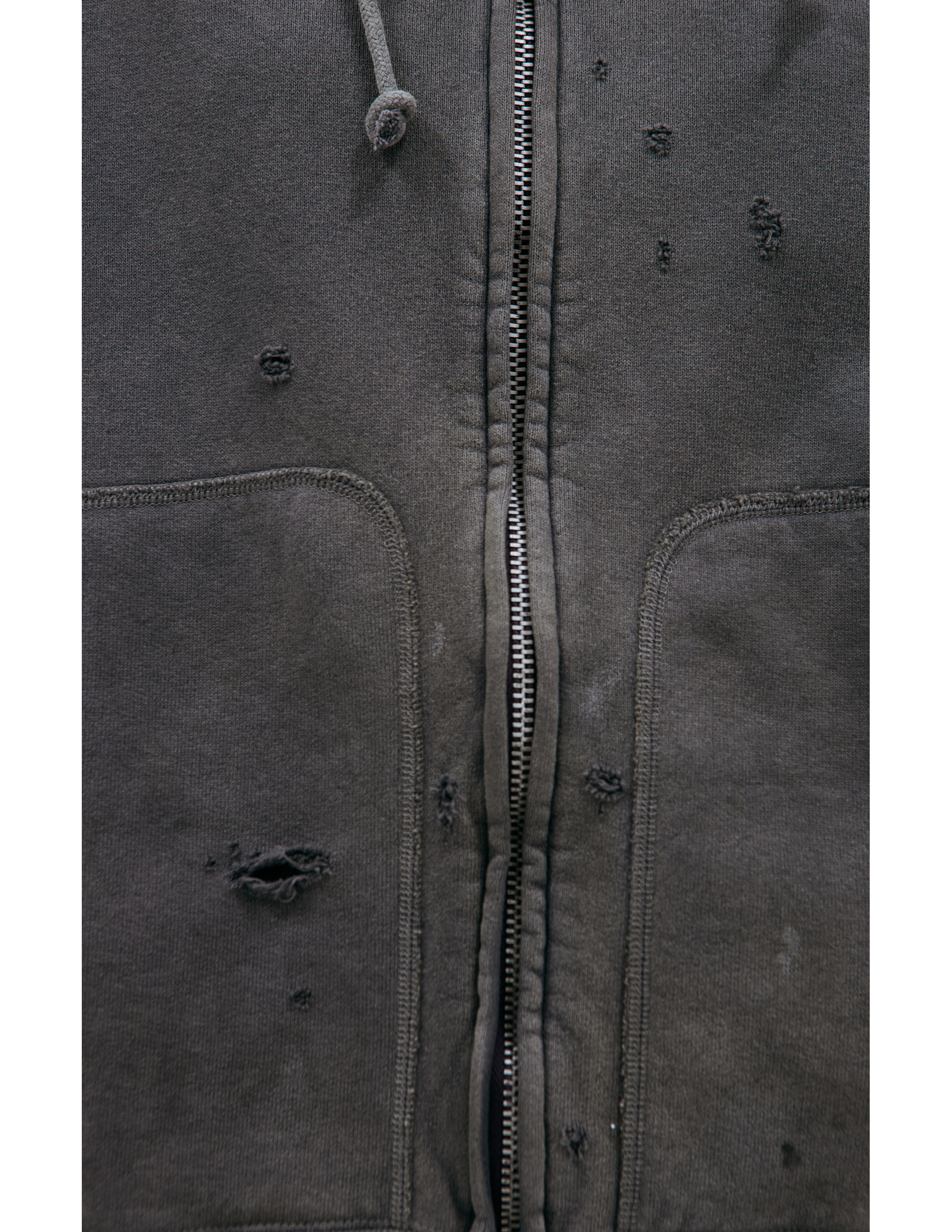 Рваный худи на молнии Saint Michael SM-A23-0000-032, размер M;L;XL - фото 5