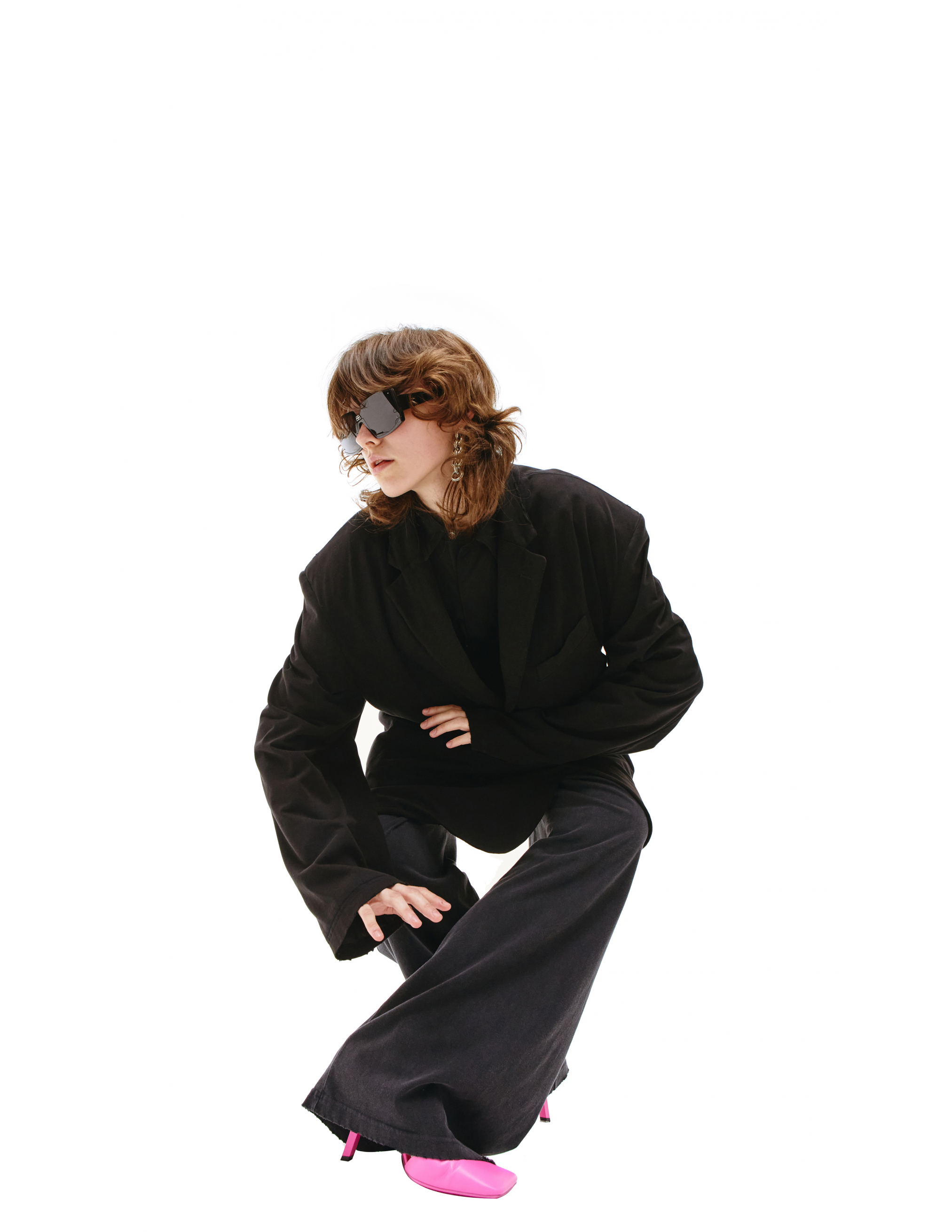 Черный оверсайз пиджак - Balenciaga 662182/TAV04/1000 Фото 6