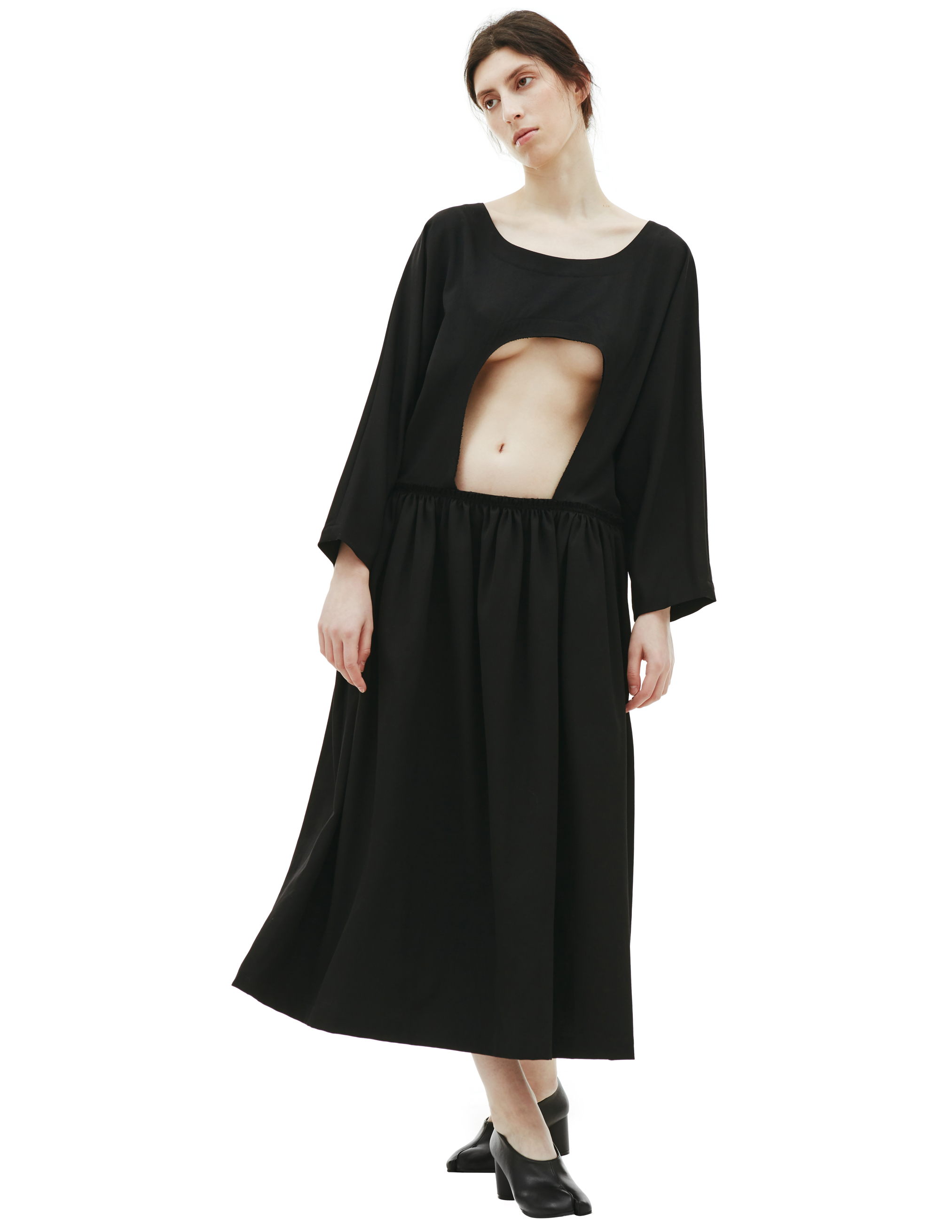 Черное платье со сквозным вырезом Comme des Garcons CdG RF-A003-051-1, размер L;M;S - фото 1