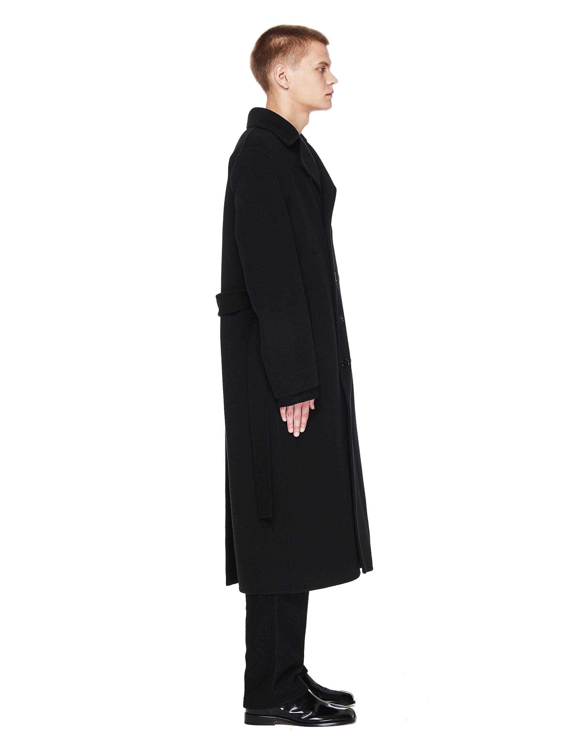 Черное кашемировое пальто с поясом - Jil Sander JSMR120103/MR100103/001 Фото 2
