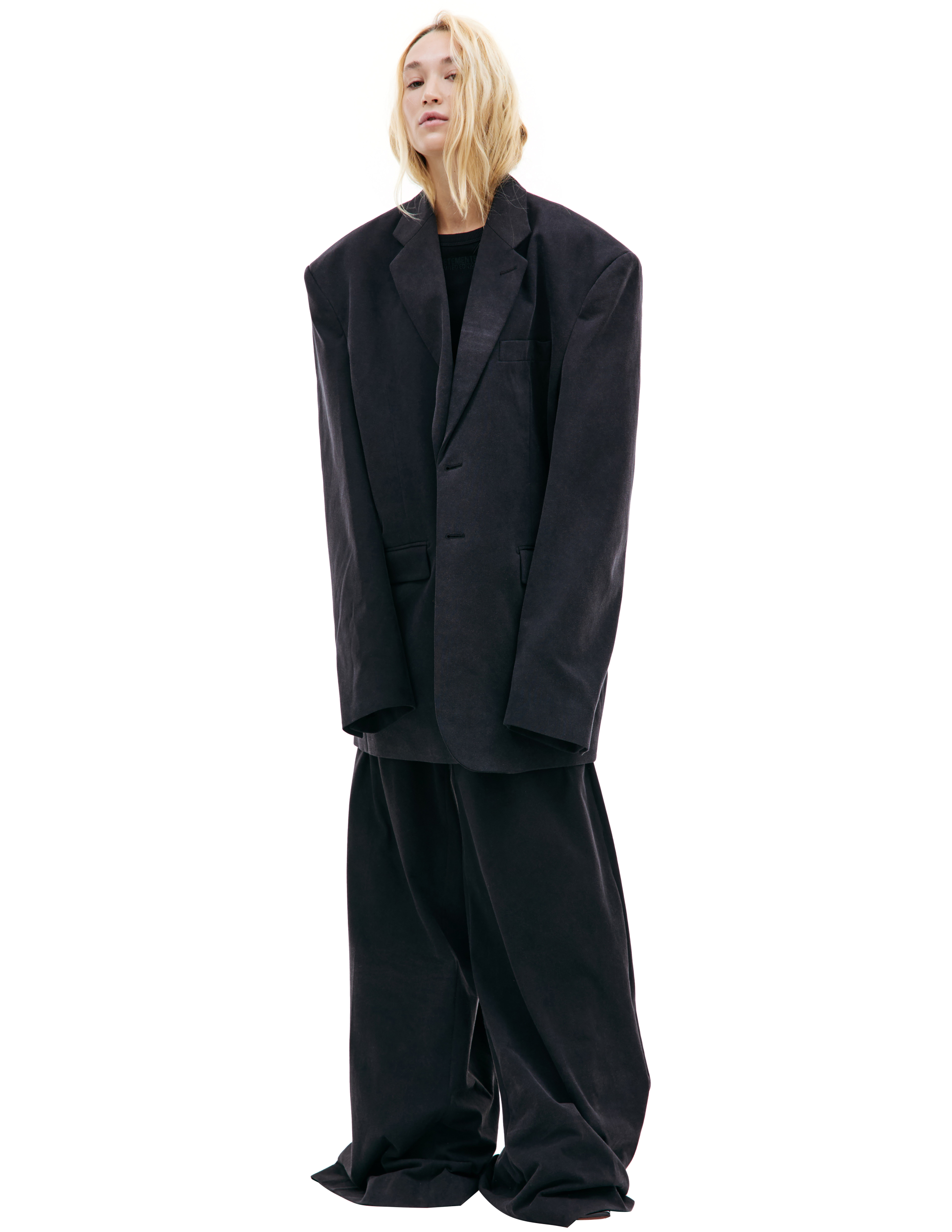 Оверсайз пиджак из выстиранного хлопка VETEMENTS UE64JA405B, размер M;L;XL