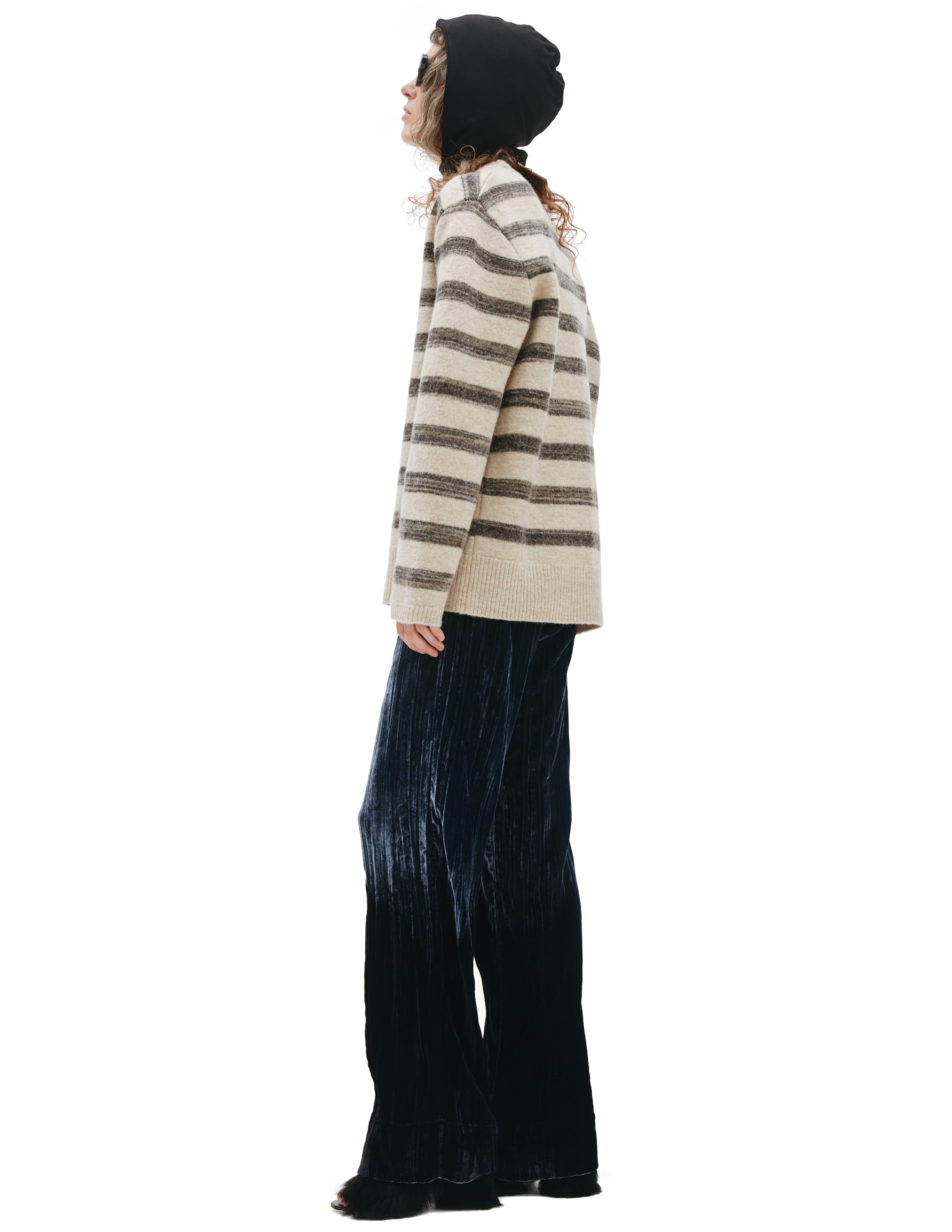 Шерстяной свитер в полоску Maison Margiela S30HB0270/S17896/106, размер XXL;XL;L S30HB0270/S17896/106 - фото 2