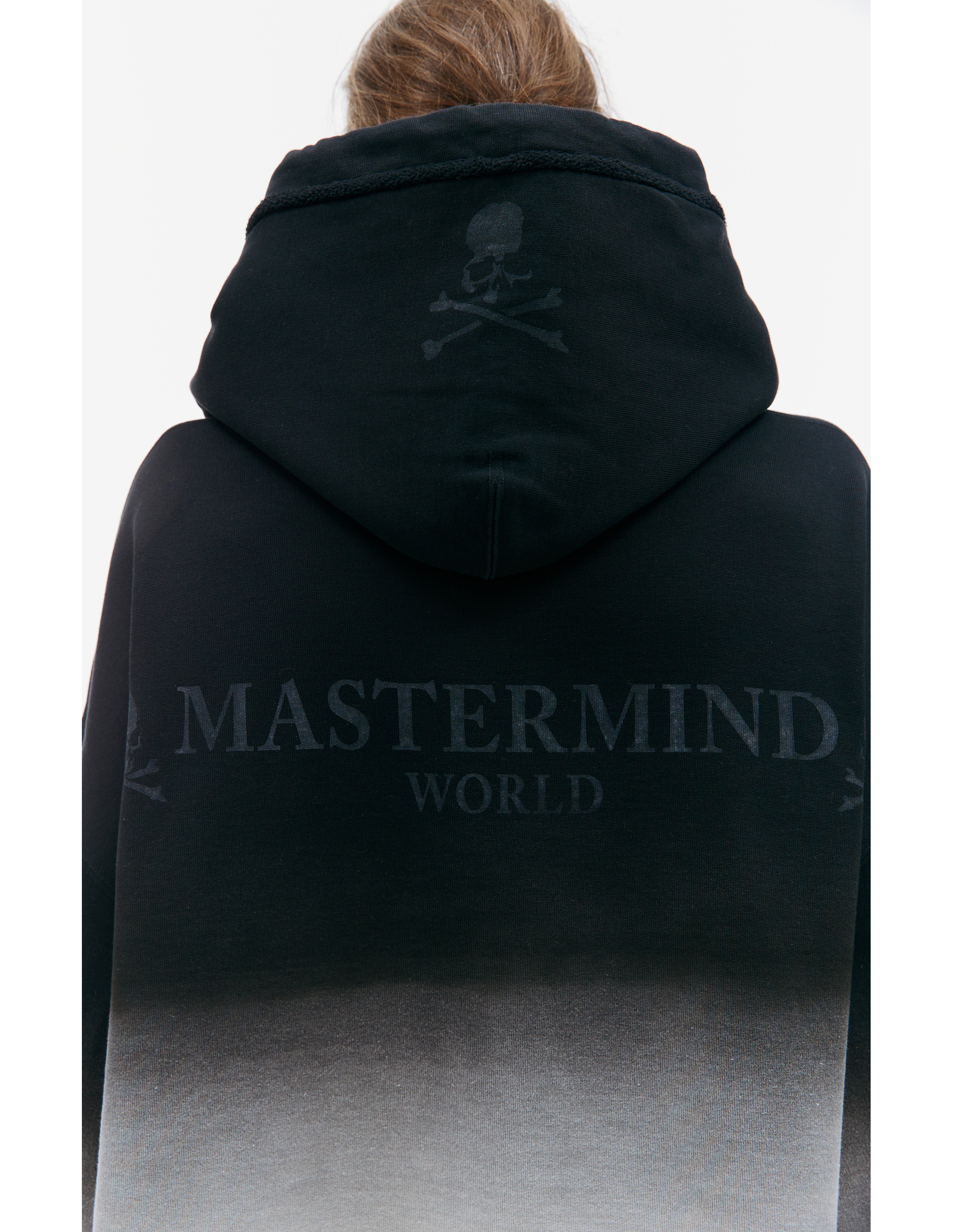 Черное худи с градиентом Mastermind WORLD MW23S11-SW007-012/BLACK, размер L;XL MW23S11-SW007-012/BLACK - фото 4