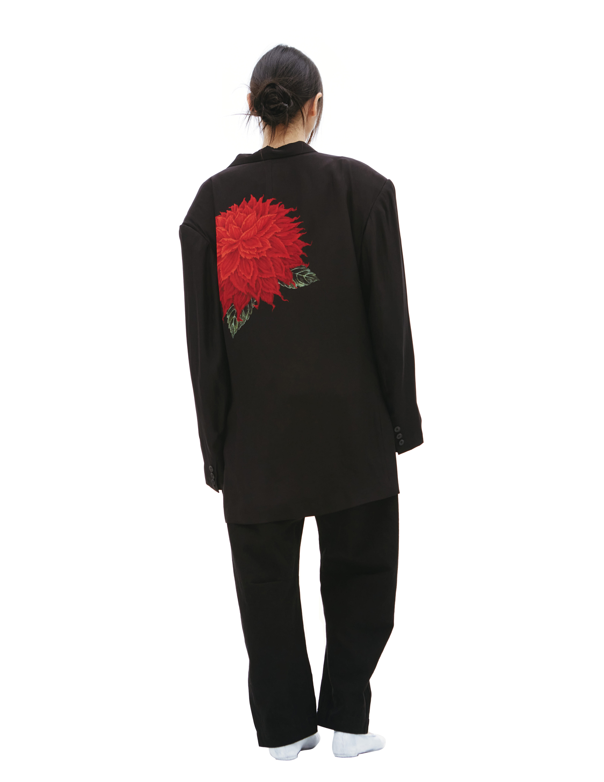 Оверсайз пиджак из шелка Yohji Yamamoto HG-J30-822-1, размер 4 - фото 3
