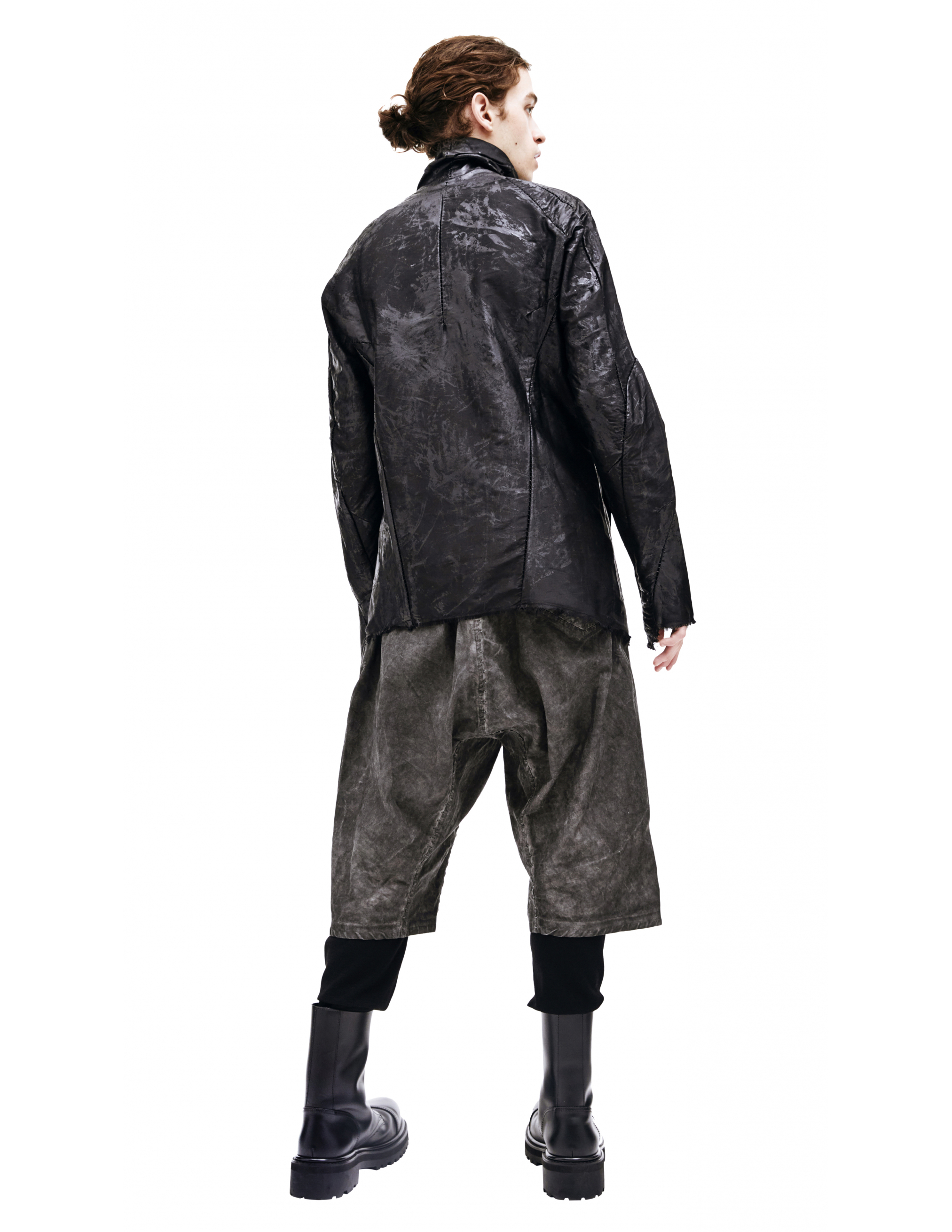 Черная куртка из шелка c напылением - Leon Emanuel Blanck FP-M-SJ-01/blk Фото 3