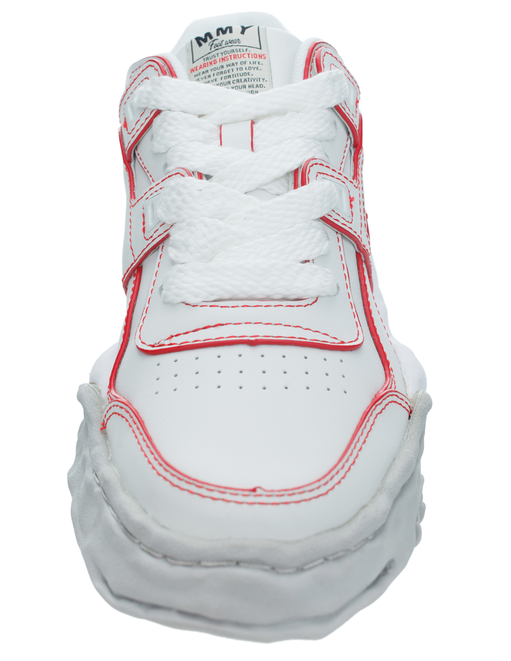 Кожаные кроссовки Parker с контрастной строчкой Maison Mihara Yasuhiro A11FW709/WHITE, размер 37;38;39;40;41 A11FW709/WHITE - фото 2