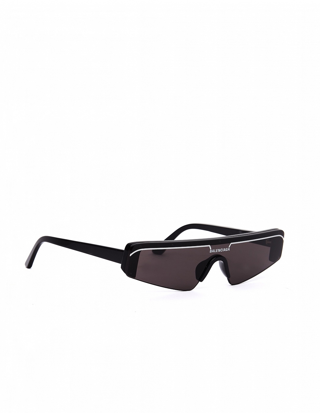 Черные очки Ski Rectangle Balenciaga 570483/T0001/1000/ss20, размер One Size