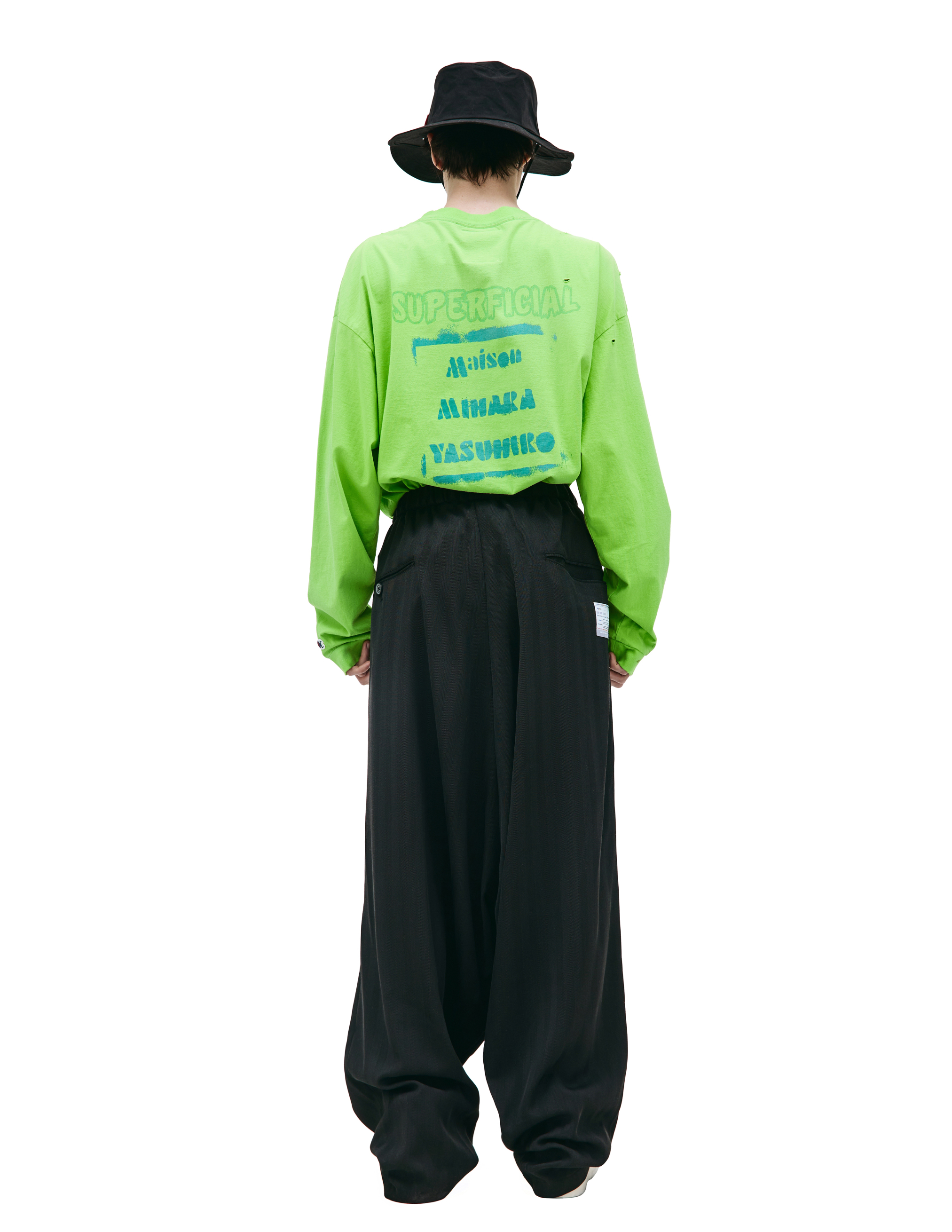 Широкие брюки с защипами MIHARA YASUHIRO A10PT036, размер 50;52 - фото 3