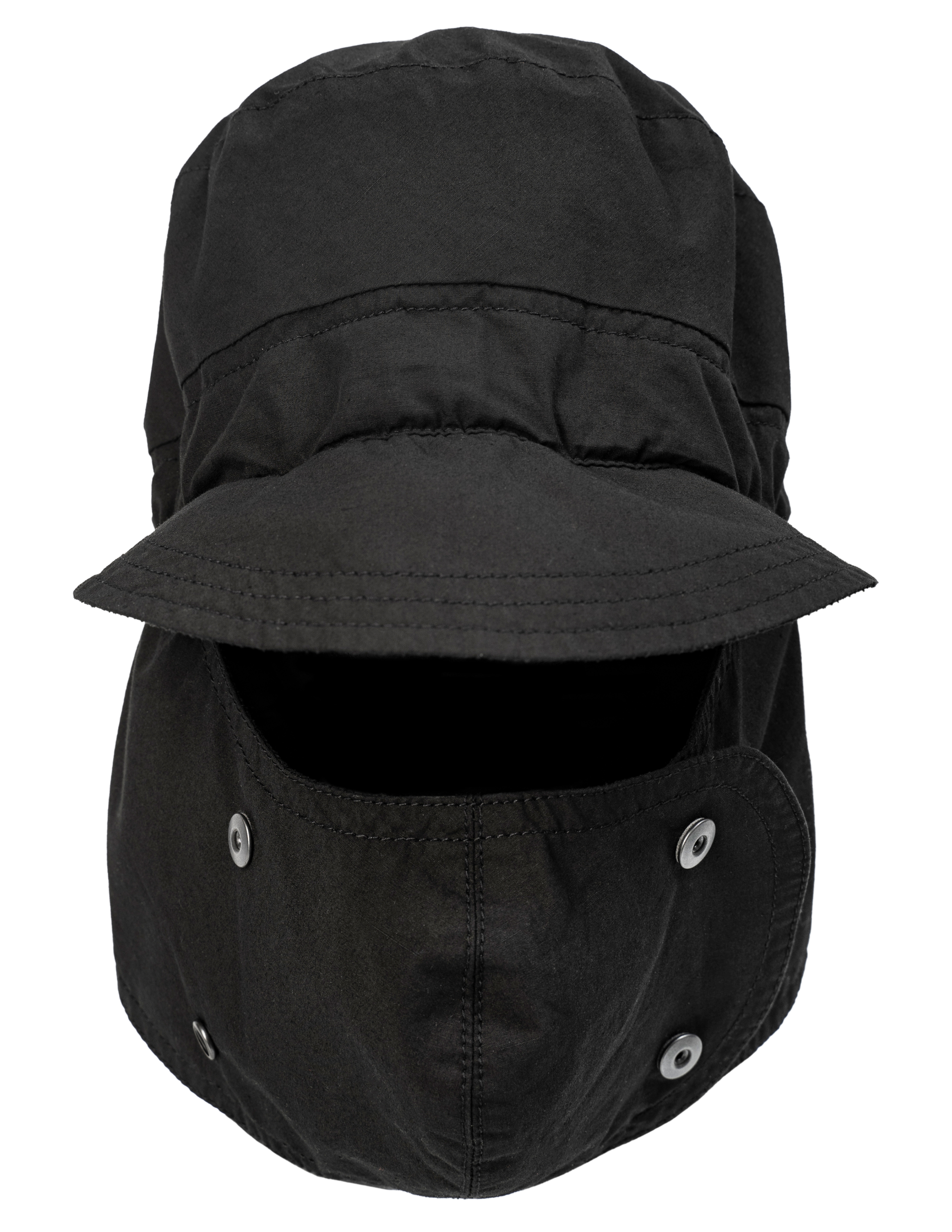 Черная шапка-маска на кнопках The Viridi-Anne VI/3501/09/blk, размер One Size VI/3501/09/blk - фото 1