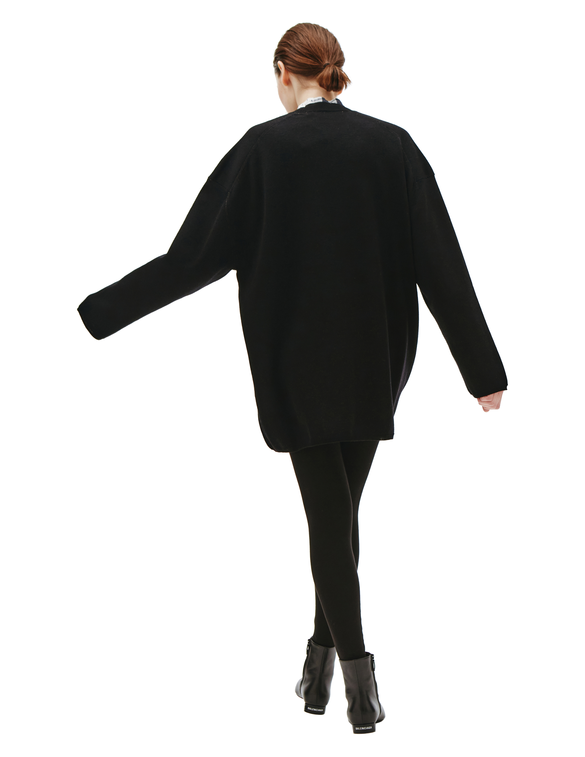 Шерстяной свитер с контрастным логотипом Comme des Garcons GI-N017-051-1, размер S;M - фото 3