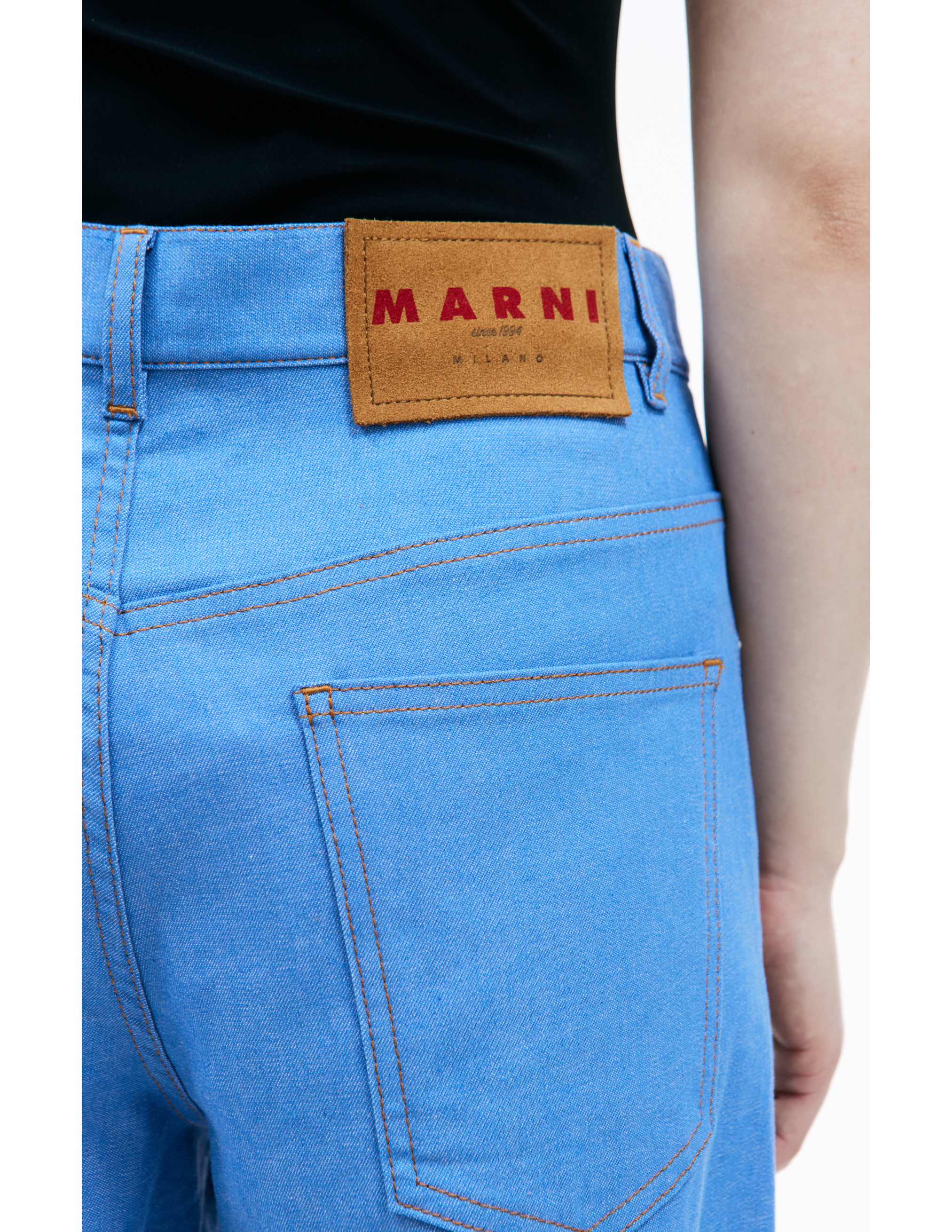 Расклешенные джинсы с вышитым логотипом Marni PAJD0492S0/UTC341/00B52, размер 38;40;42 PAJD0492S0/UTC341/00B52 - фото 5