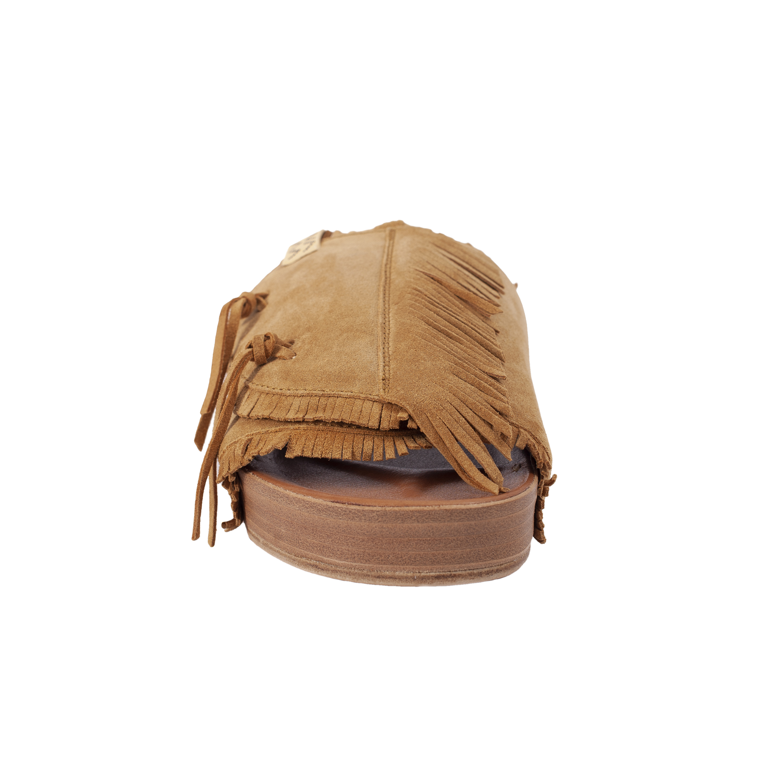 Тапочки с бахромой Visvim 0121102002001/brown, размер 9;8 0121102002001/brown - фото 3