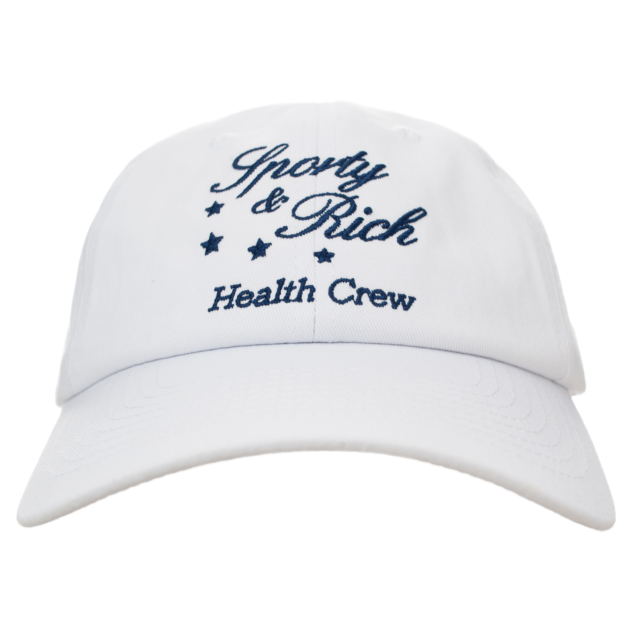 Белая кепка с вышивкой Health Crew SPORTY & RICH AC484WH, размер One Size - фото 2