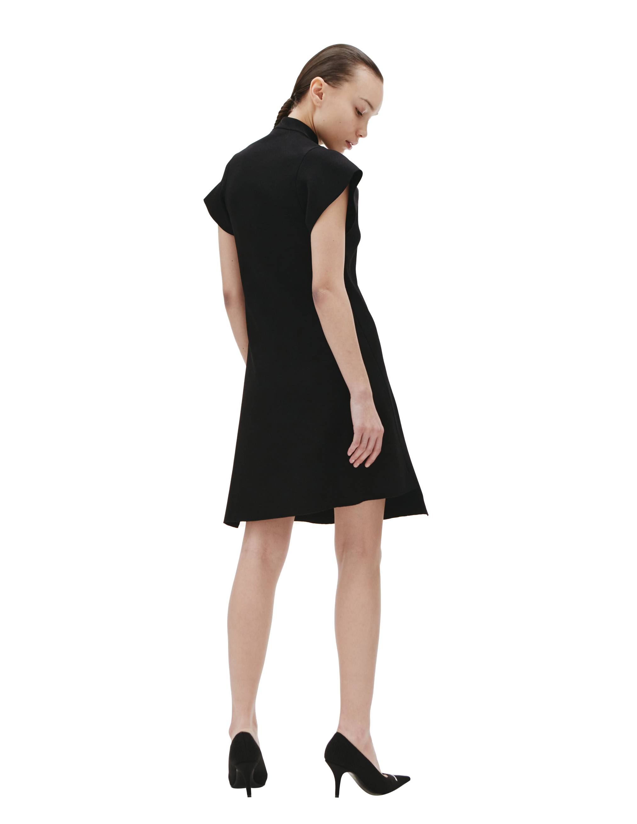 Эластичное платье-мини с контрастным логотипом Balenciaga 681973/T5165/1000, размер S;M;L 681973/T5165/1000 - фото 3