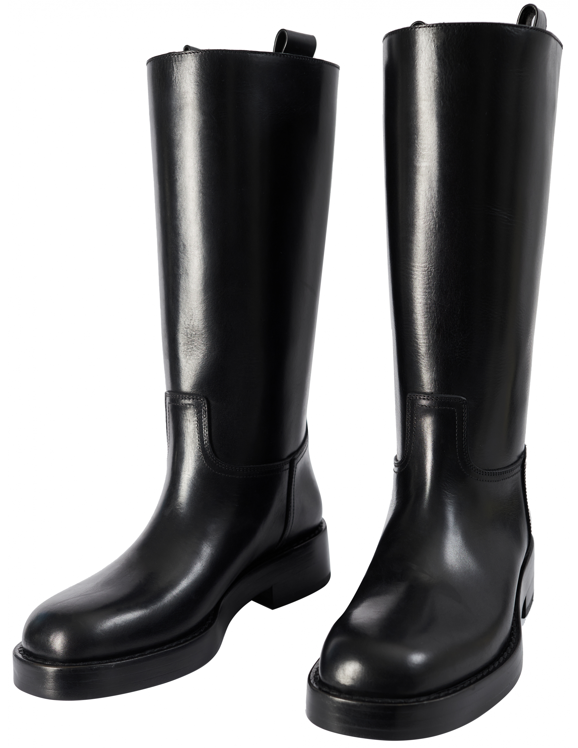 Черные кожаные сапоги - Ann Demeulemeester 2102-W-A01-370-099