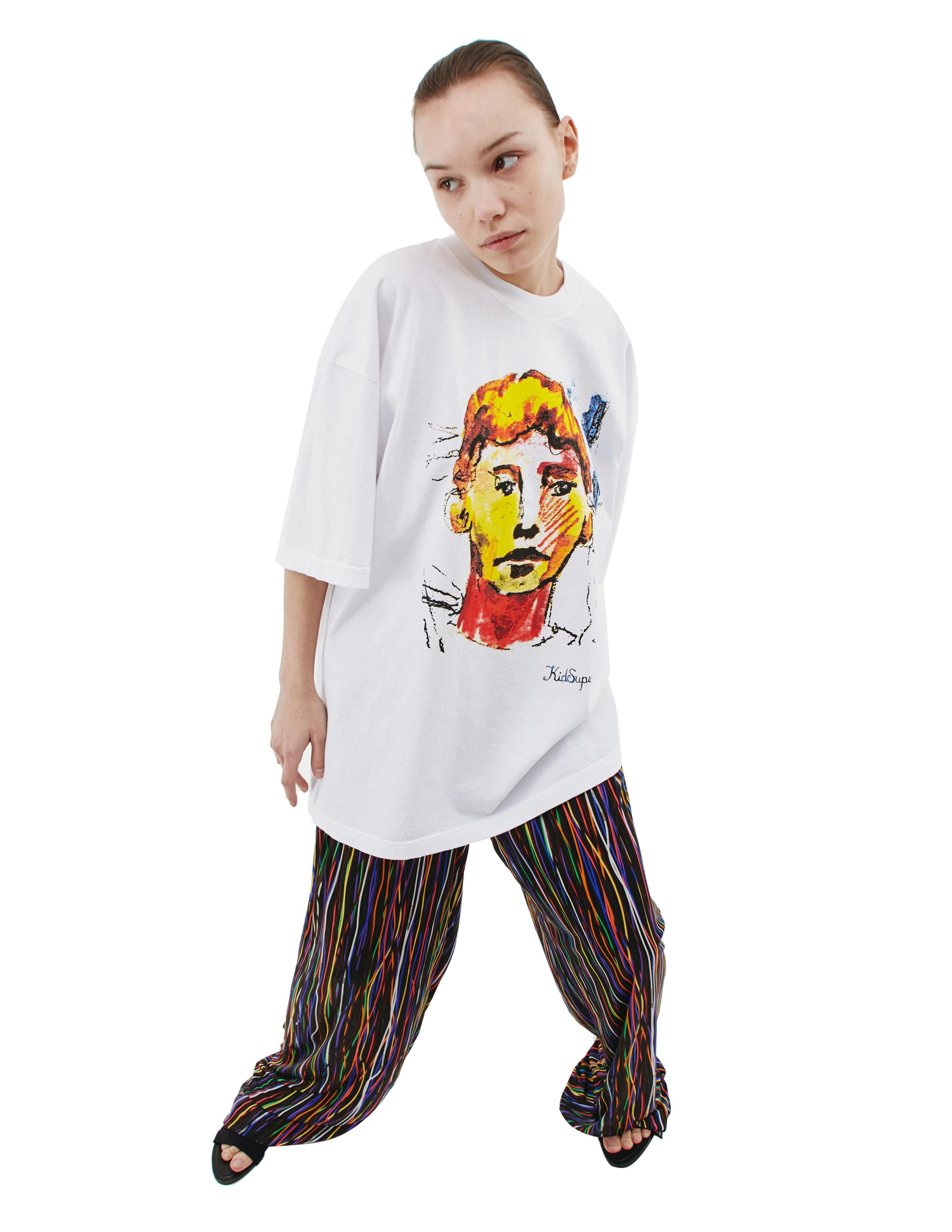Хлопковая футболка с принтом KidSuper KSPF01/wht, размер XL;M KSPF01/wht - фото 4