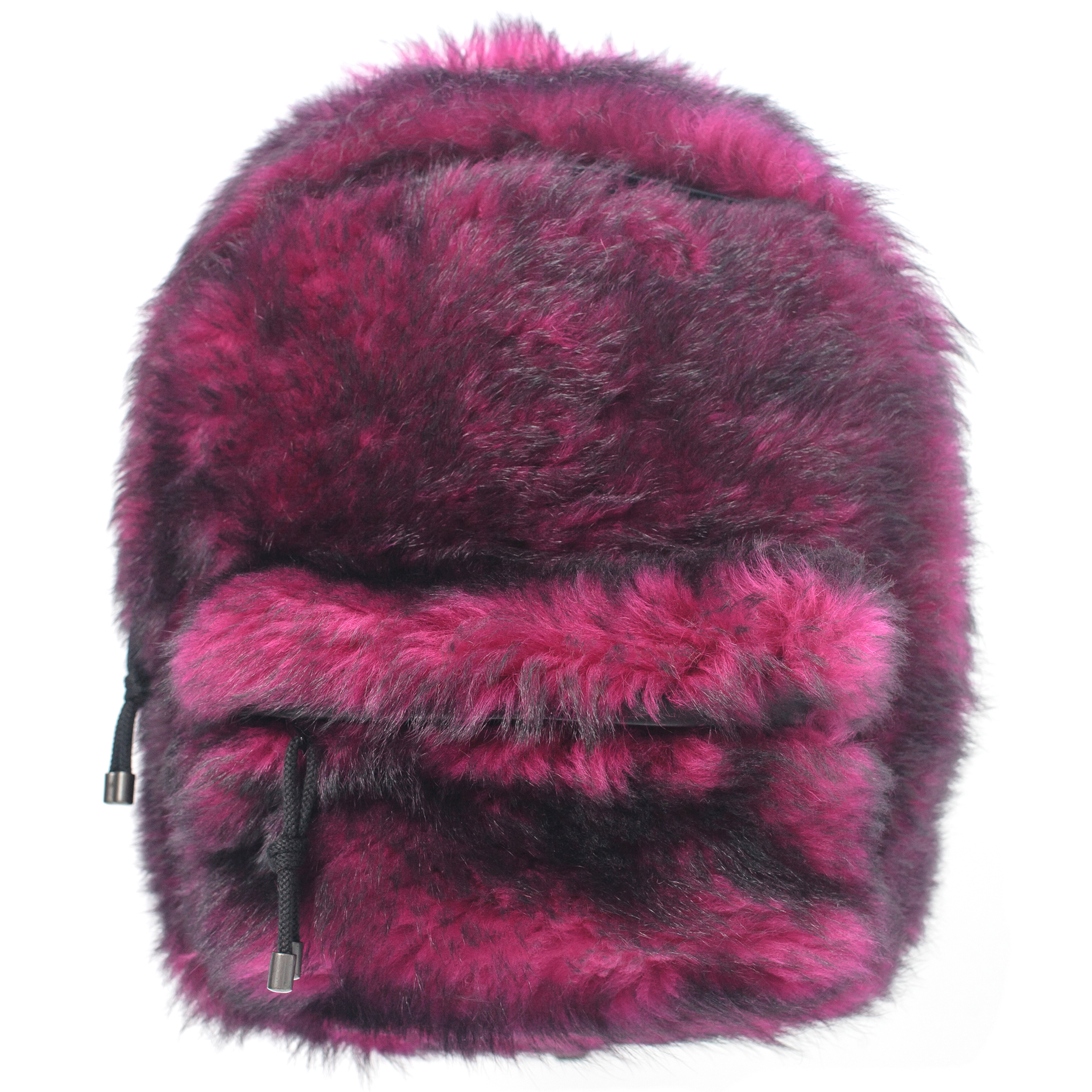 Черно-розовый меховой рюказак VETEMENTS UAH21BA160/blk, размер One Size