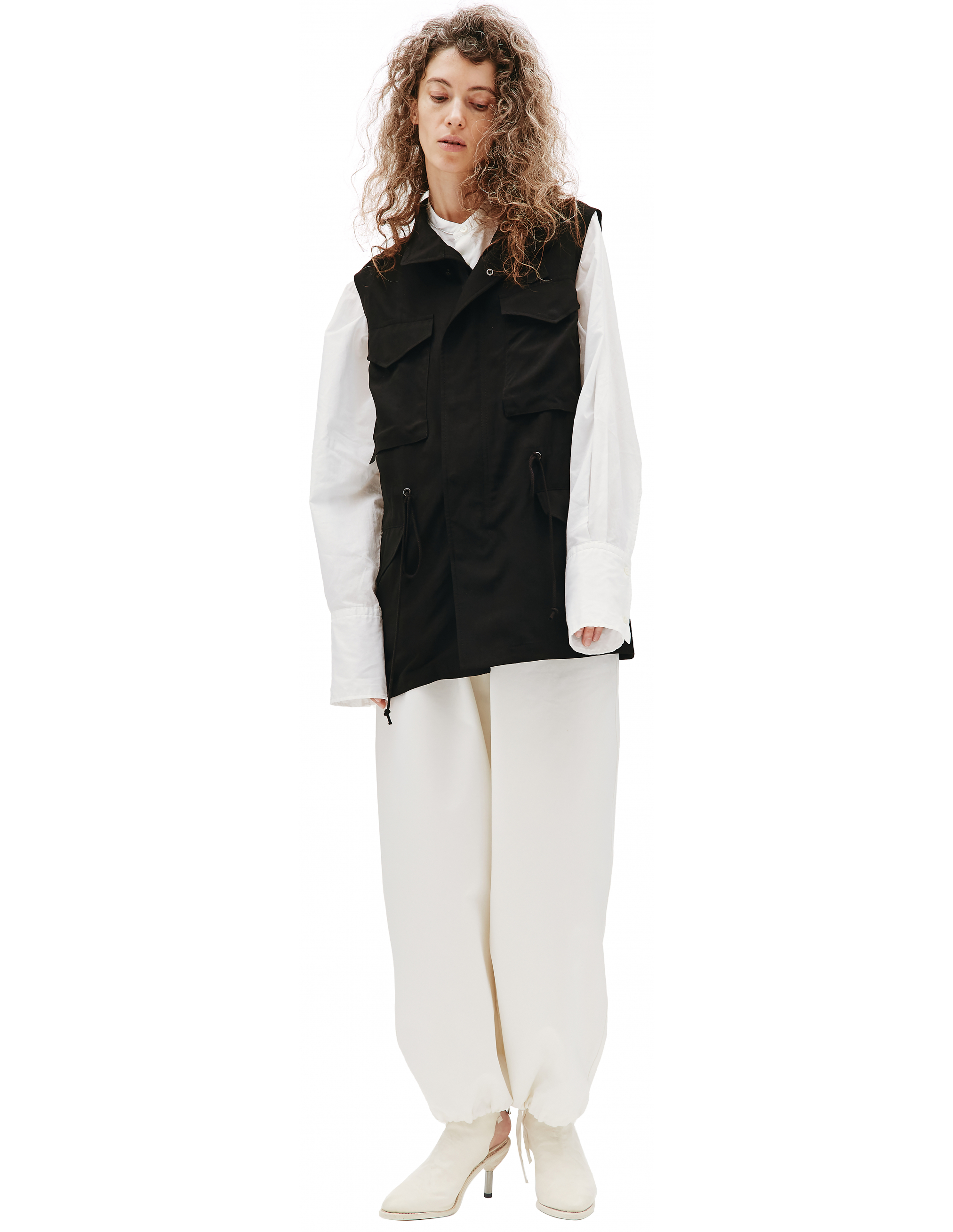 Black rayon vest Ys YD-V02-201-1, размер 2 - фото 1