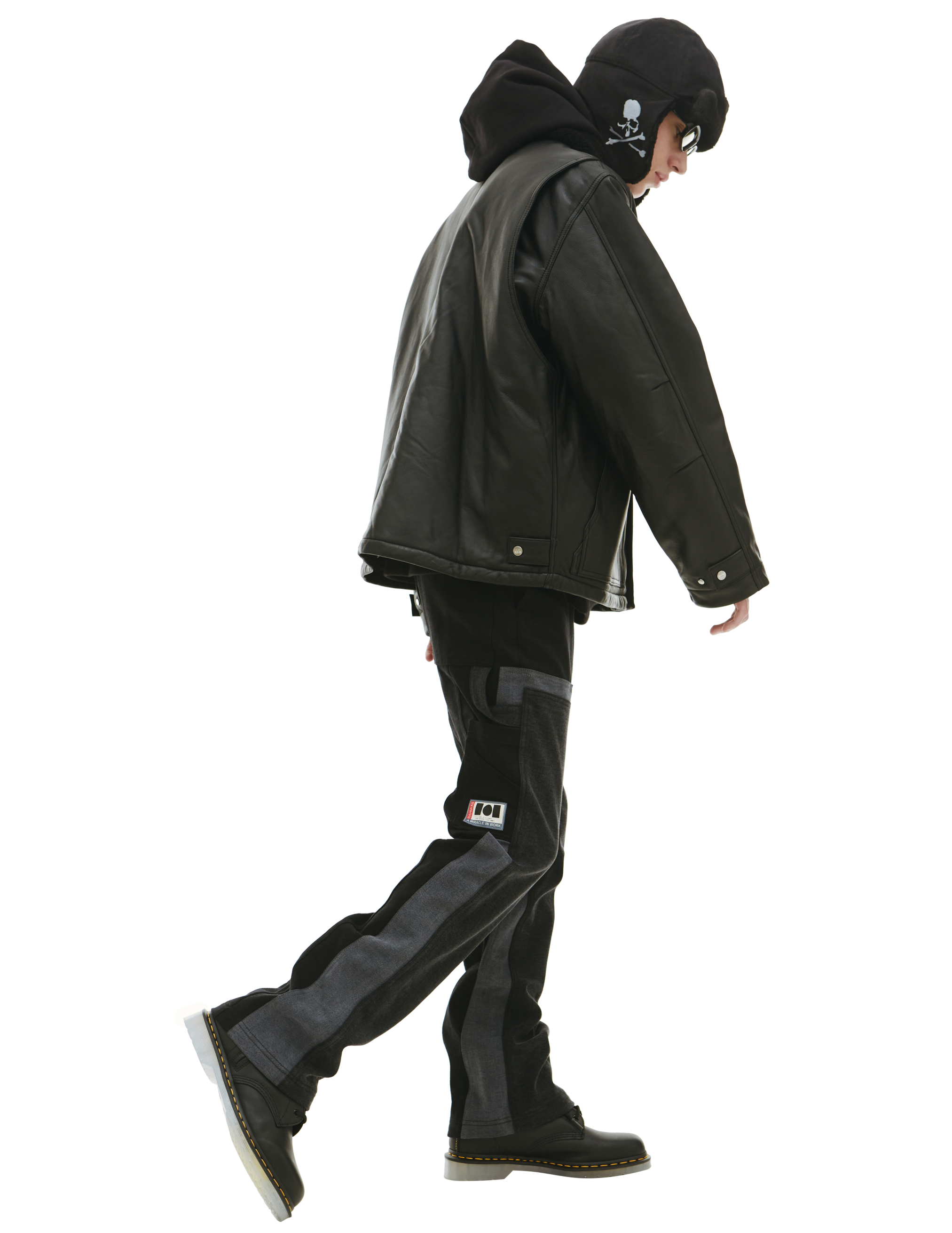 Кожаная куртка с меховым воротником Nahmias AW22-2-7017-F0046-BLACK, размер XL;L - фото 2