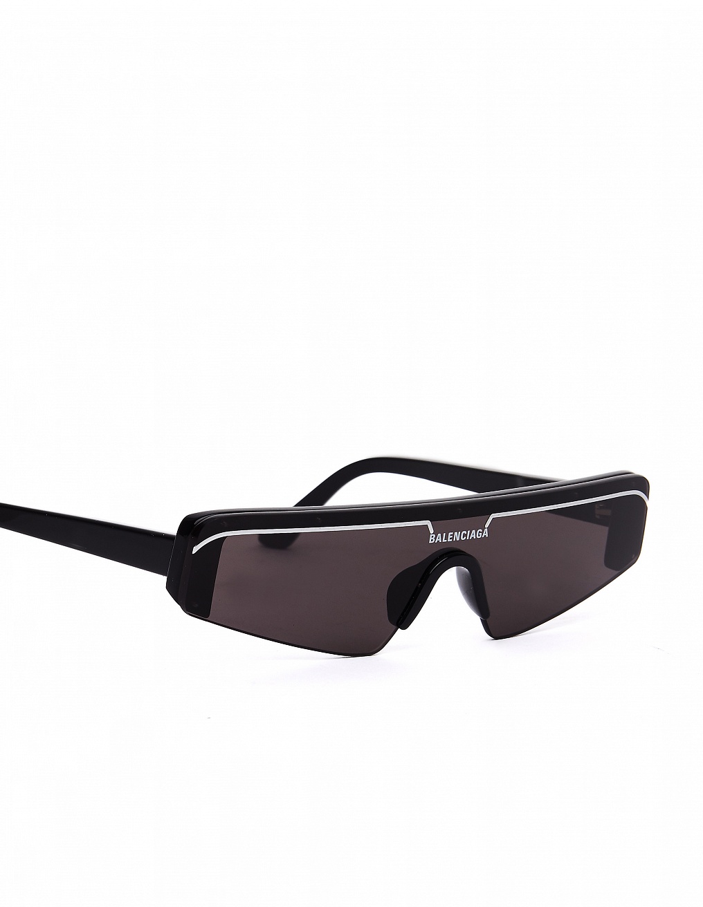 Черные очки Ski Rectangle Balenciaga 570483/T0001/1000/ss20, размер One Size 570483/T0001/1000/ss20 - фото 3