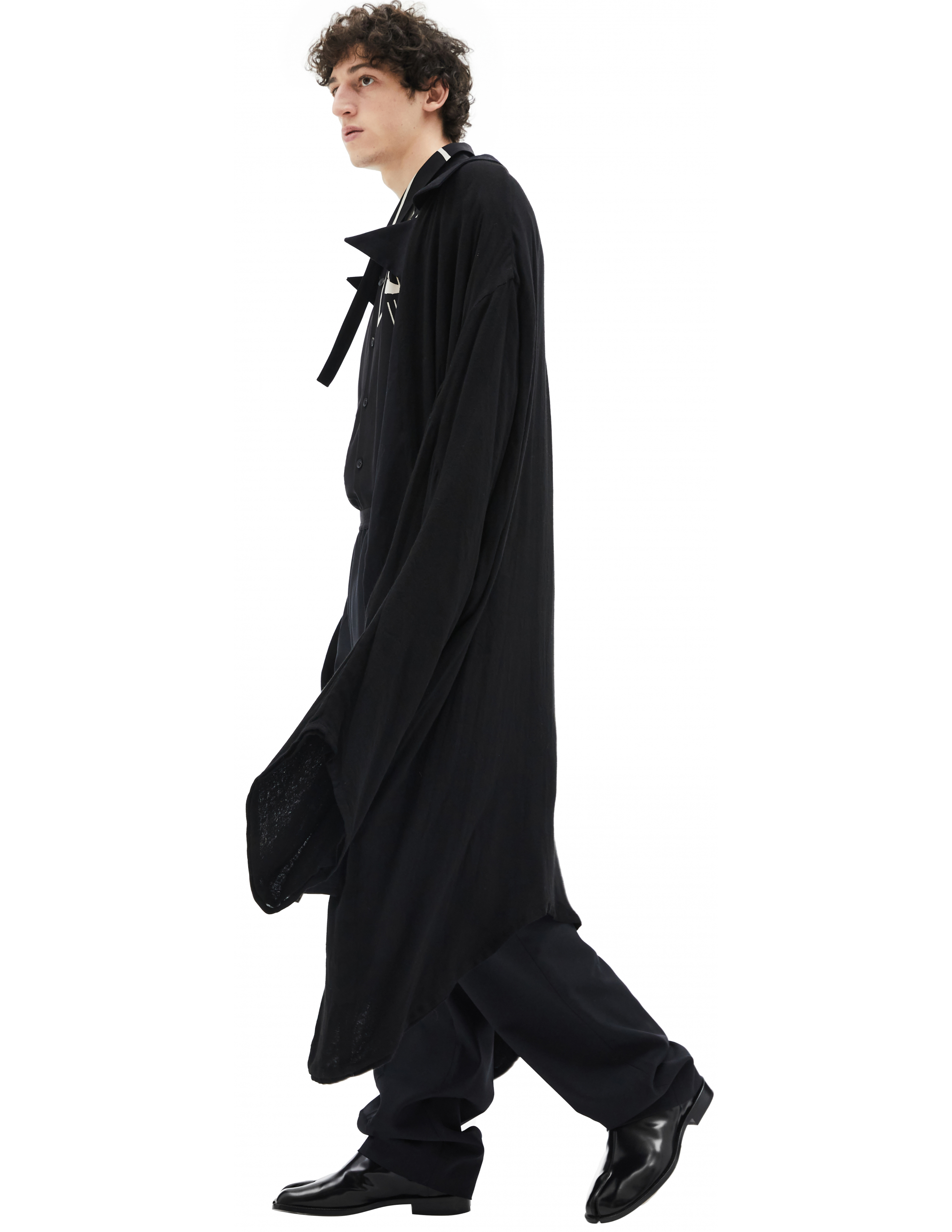 Пальто с объемными рукавами - Yohji Yamamoto FX-C09-202-1 Фото 2