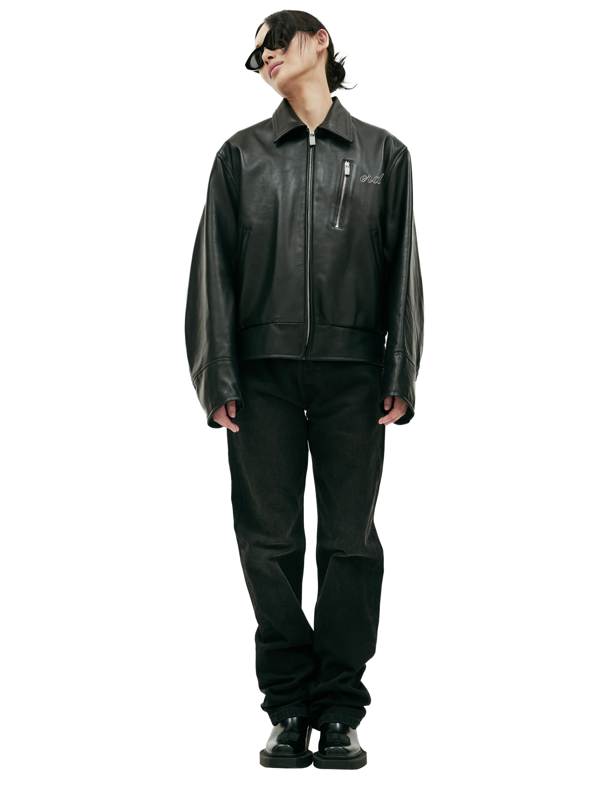 Кожаная куртка с вышивкой Enfants Riches Deprimes 030-391, размер 2XL