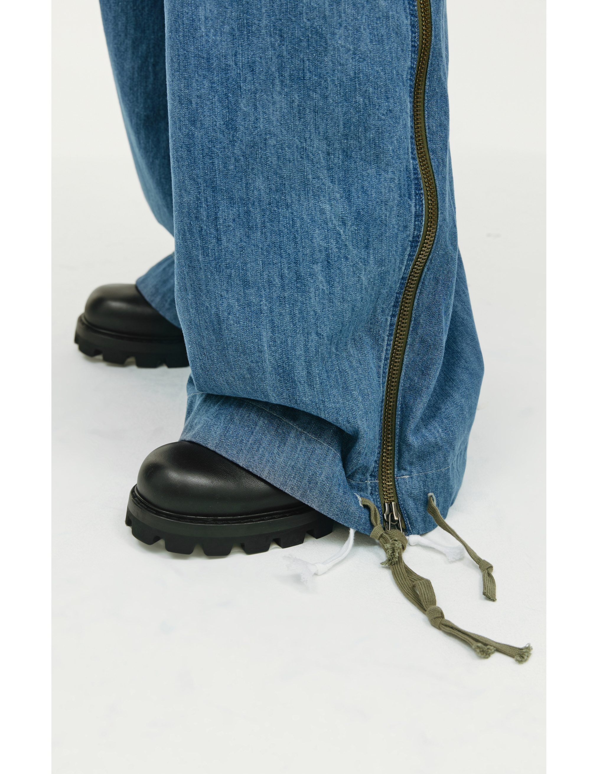 Широкие джинсы с молниями Greg Lauren FM212, размер 4;5 - фото 6