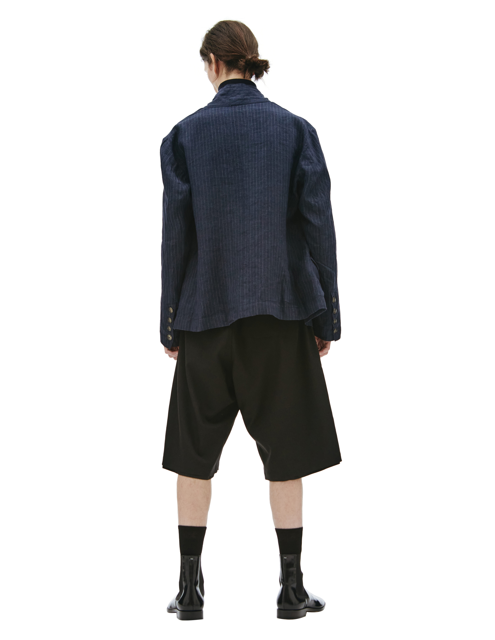 Льняной пиджак Ollie в полоску Greg Lauren DM019, размер 5;4;3 - фото 3